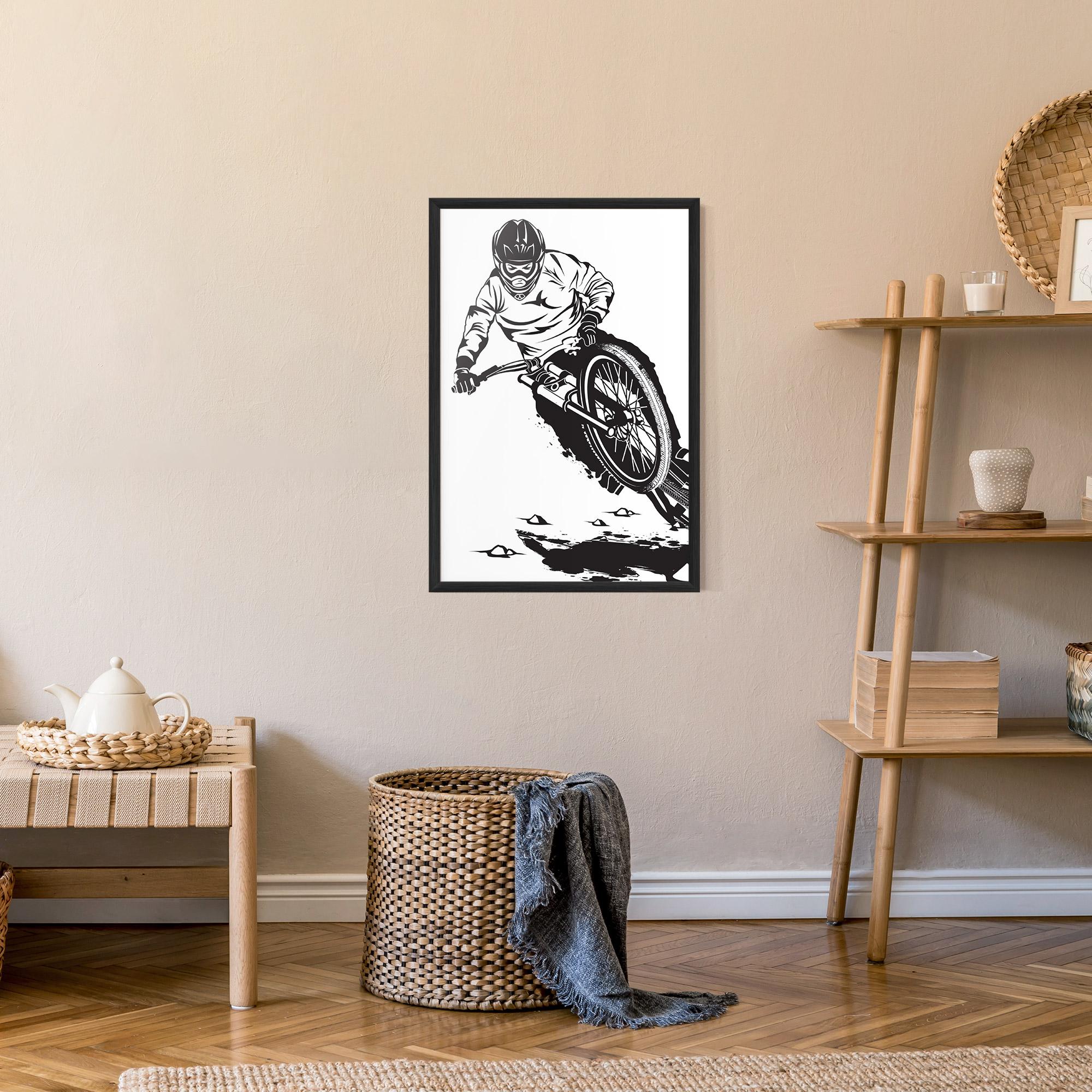 Gerahmte Poster Standing Downhill mockup 9