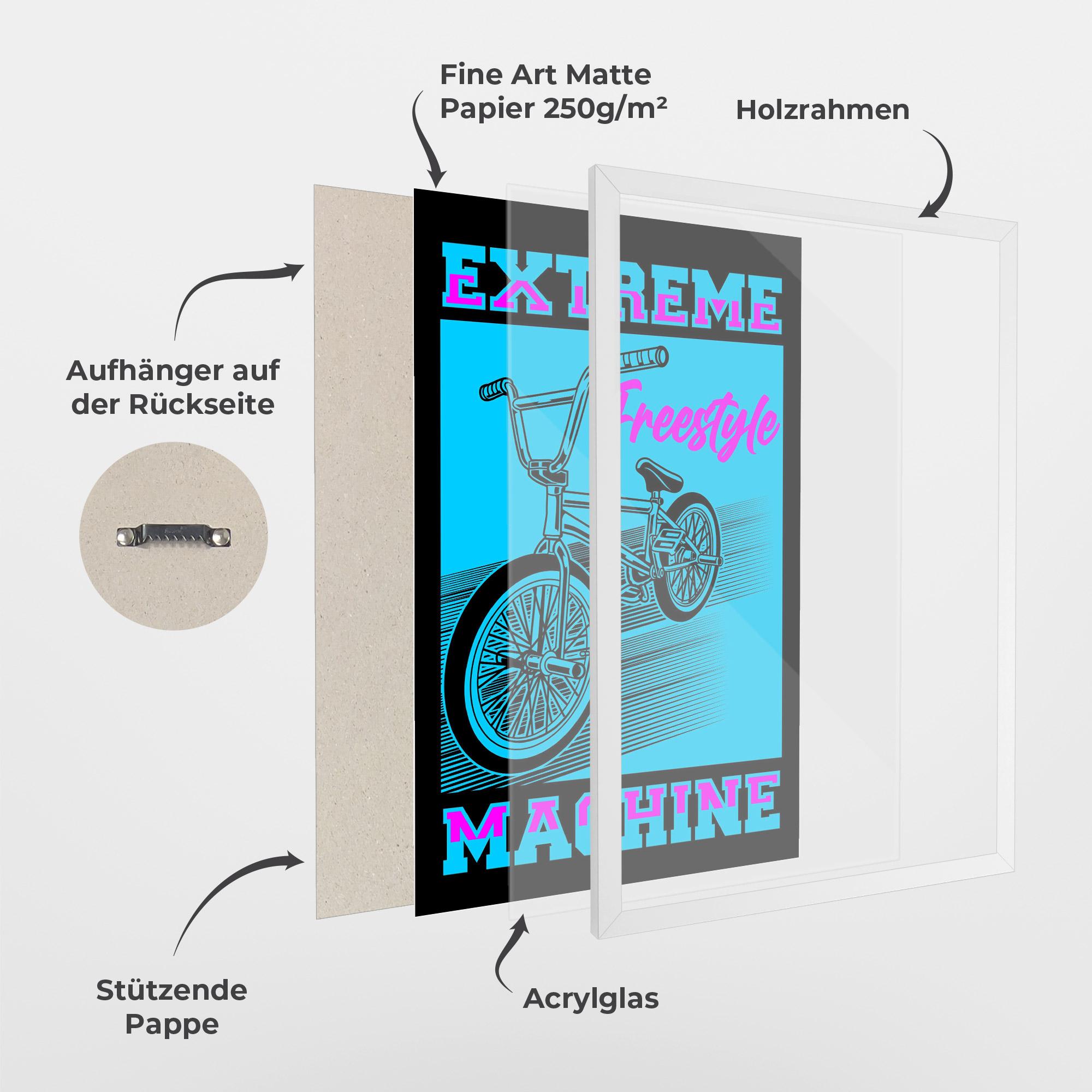 Gerahmte Poster Extreme Machine mockup 1