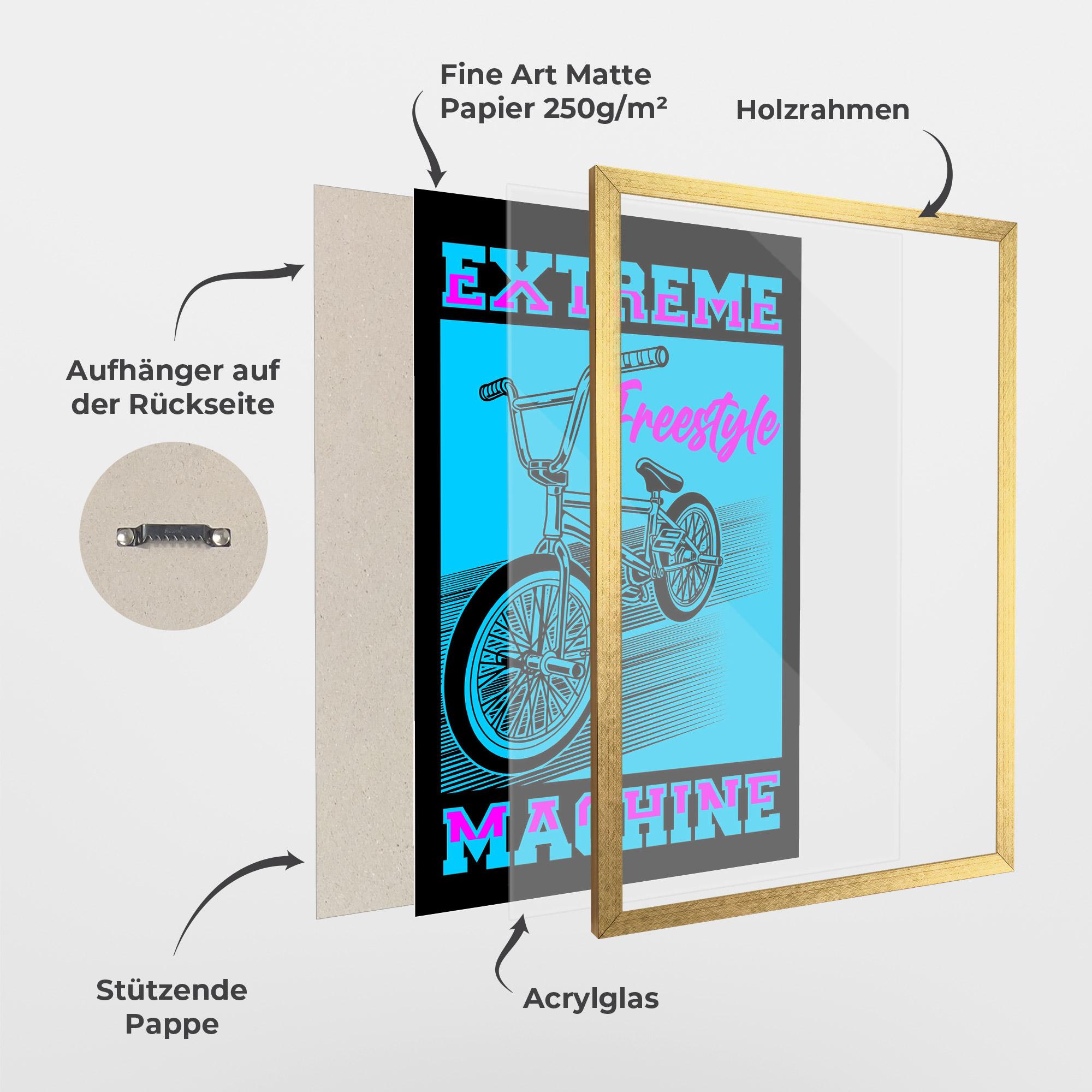 Gerahmte Poster Extreme Machine mockup 1