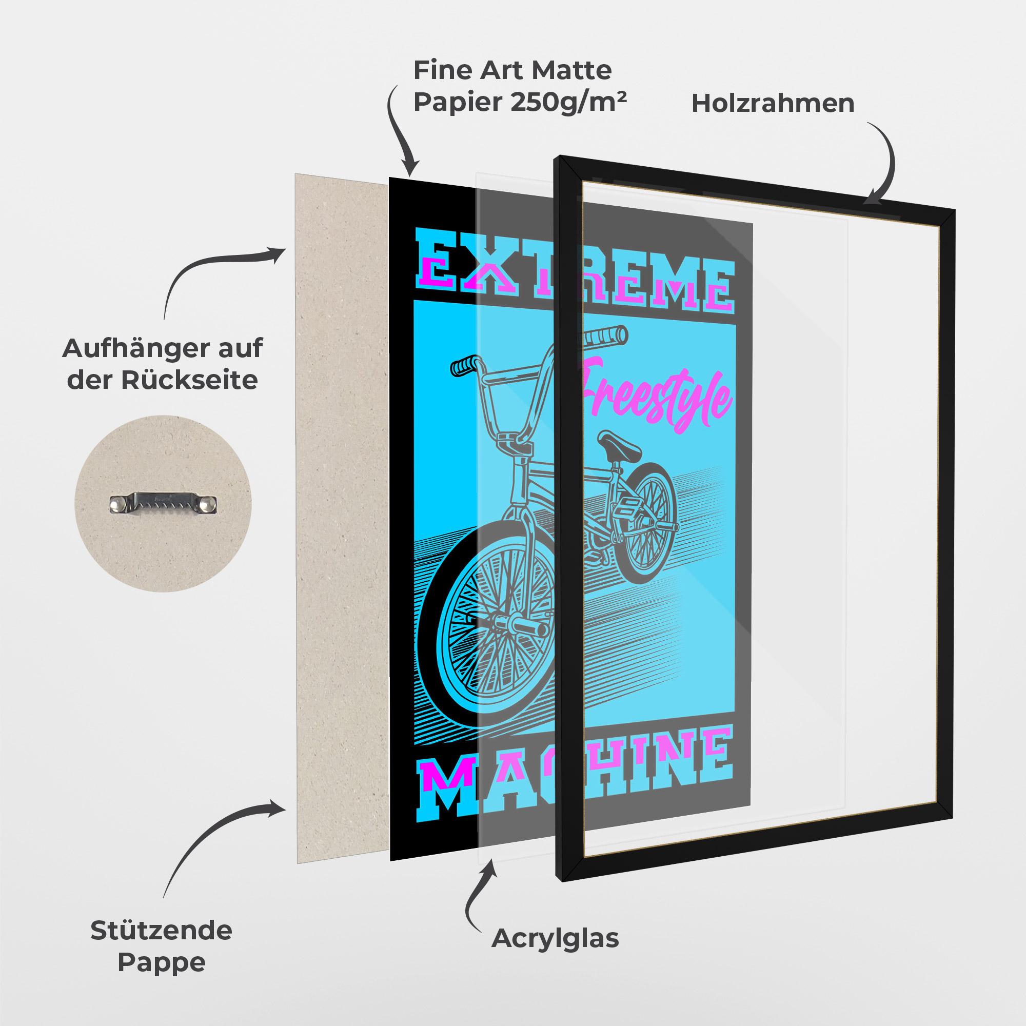 Gerahmte Poster Extreme Machine mockup 1