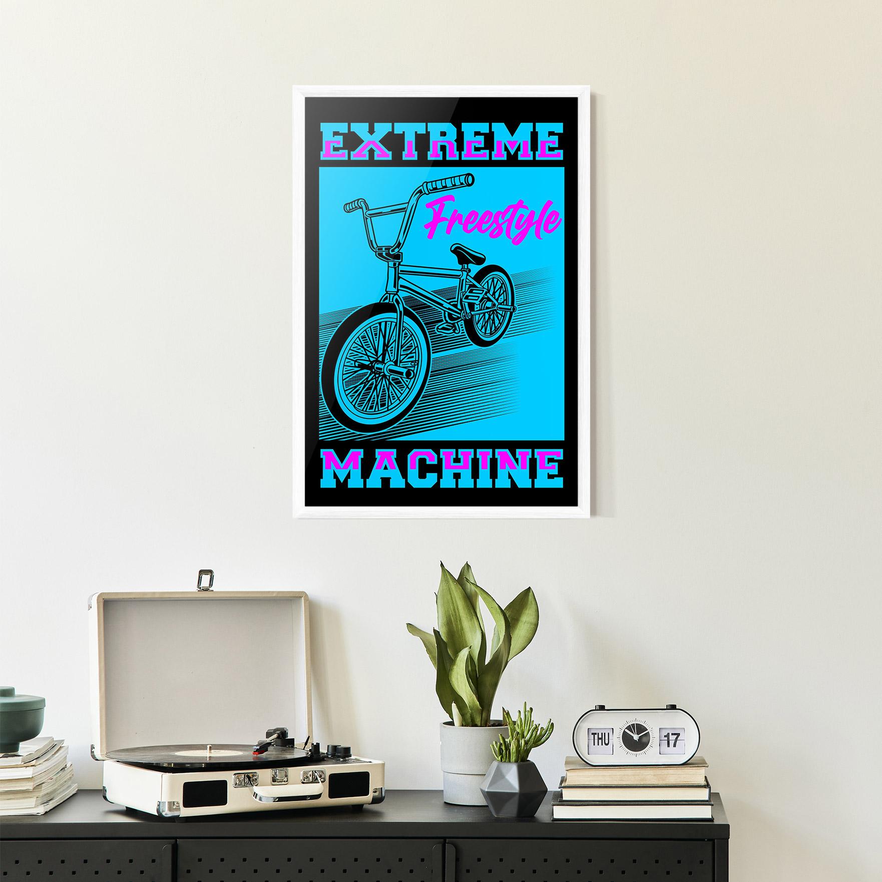 Gerahmte Poster Extreme Machine mockup 2