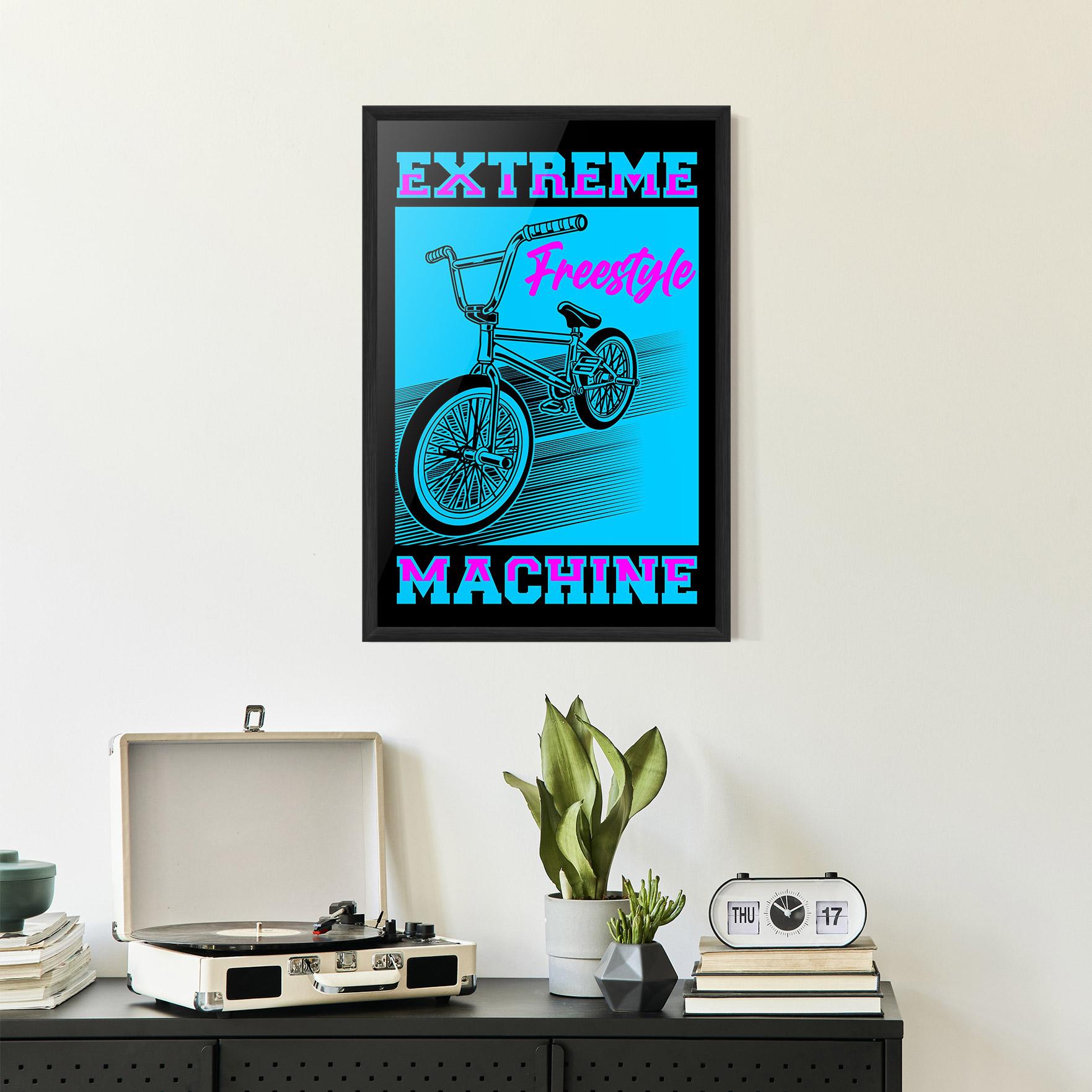 Gerahmte Poster Extreme Machine mockup 2
