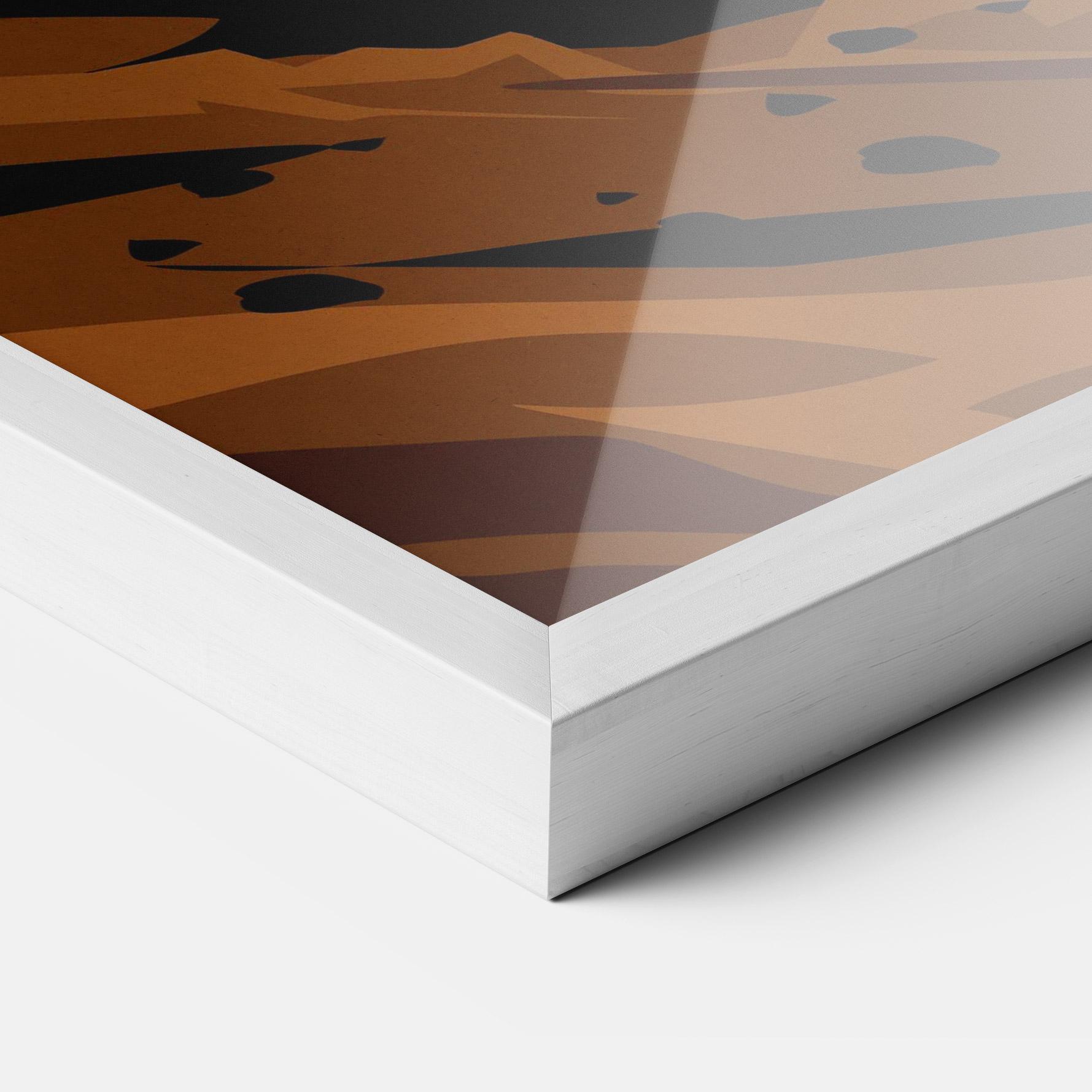 Gerahmte Poster Downhill Bike mockup 3