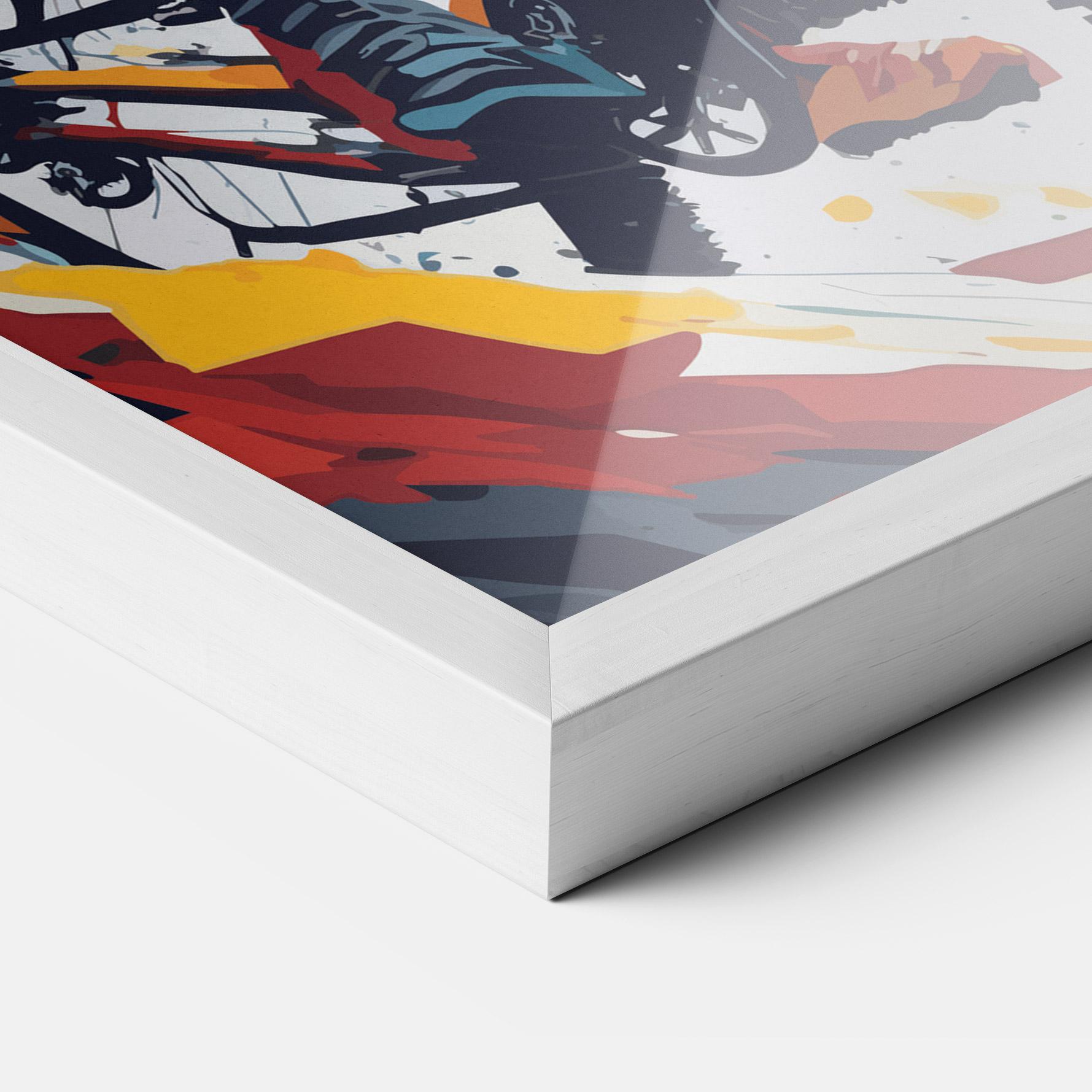 Gerahmte Poster Yellow Bike Art mockup 3