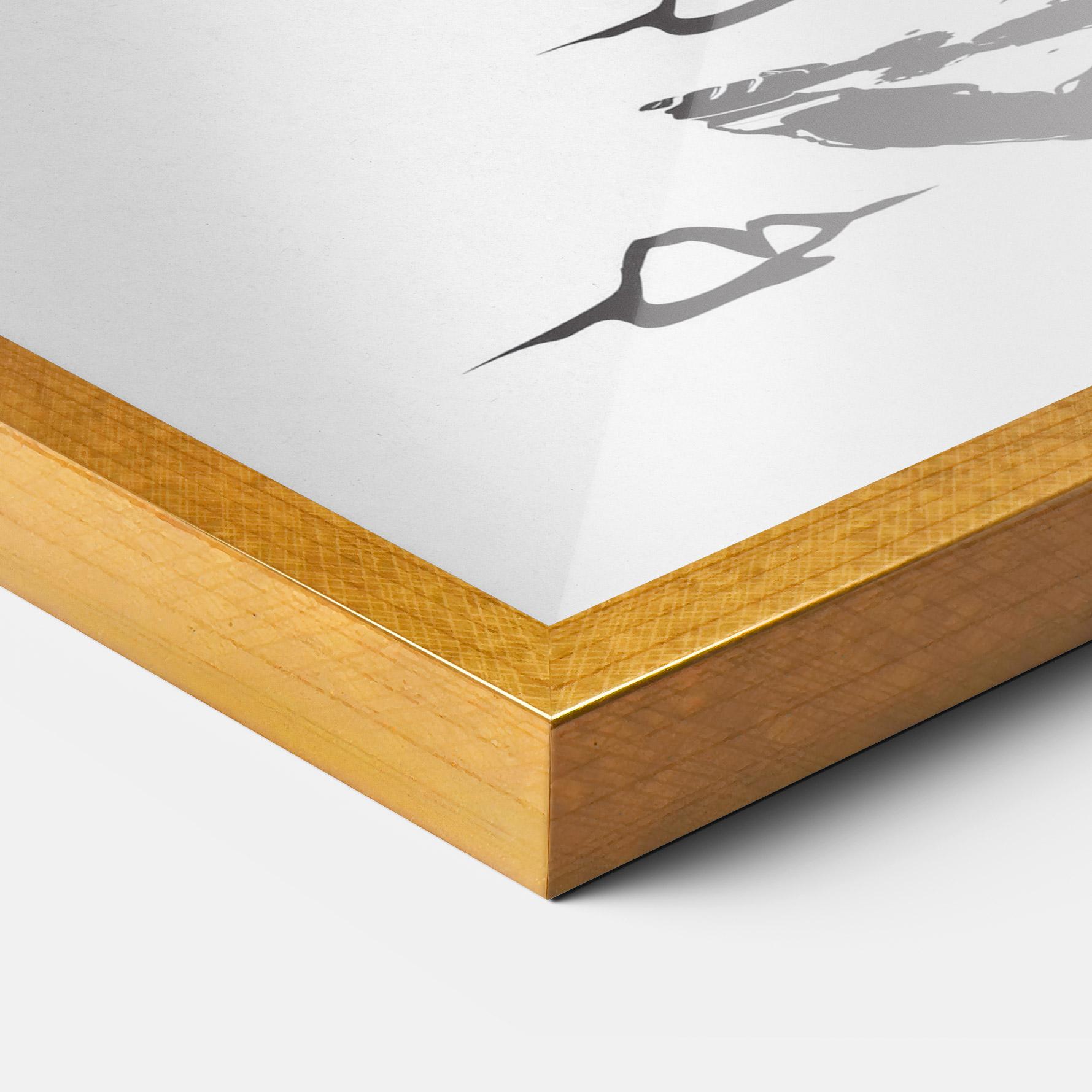 Gerahmte Poster Standing Downhill mockup 3