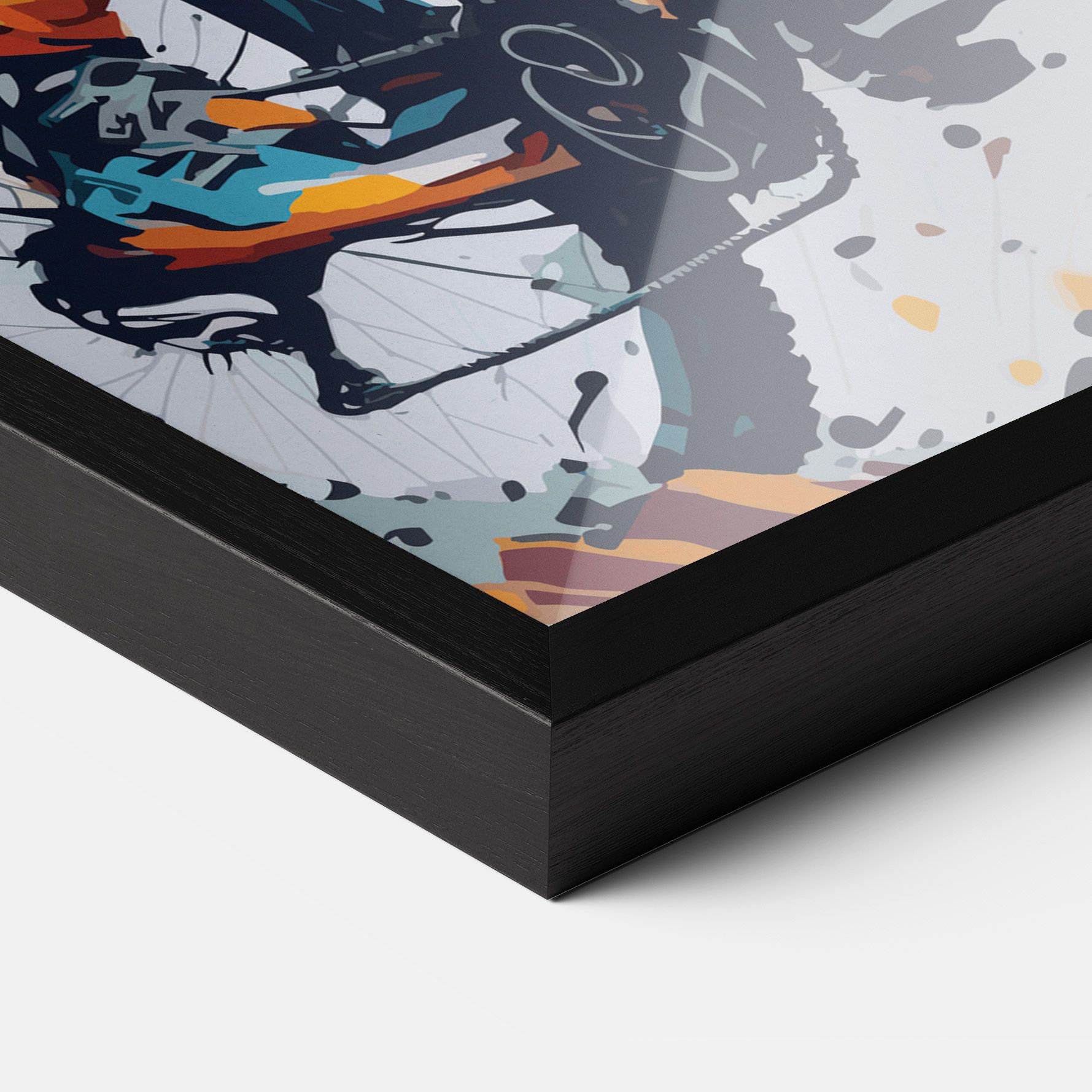 Orange Bike Art mockup 3