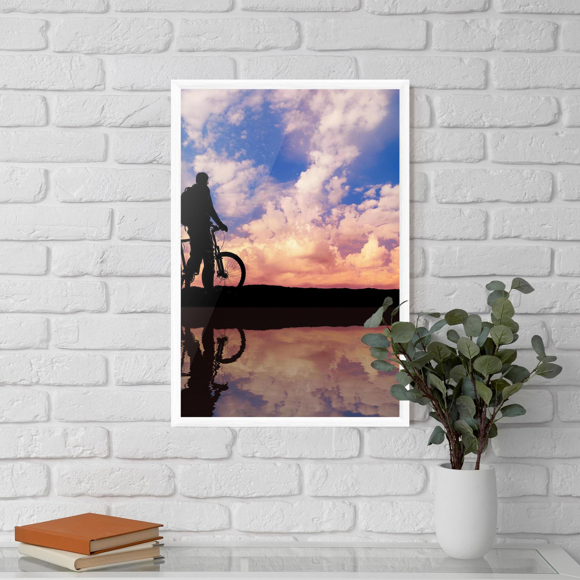 Gerahmte Poster Bike Sunset mockup 5
