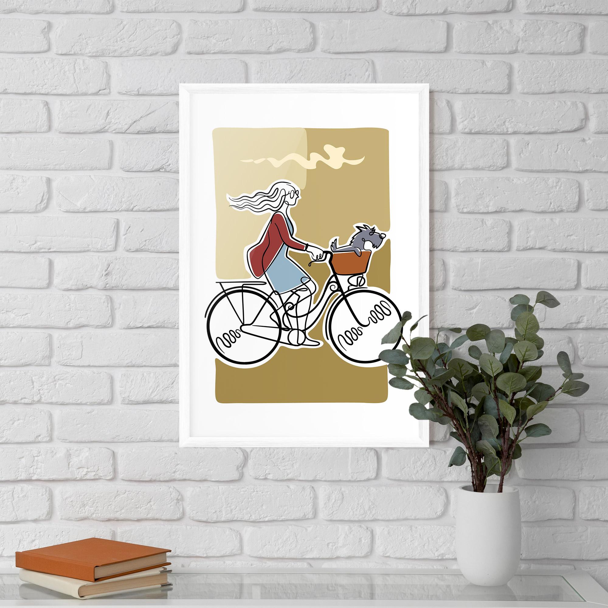 Gerahmte Poster Dog On Bike mockup 5