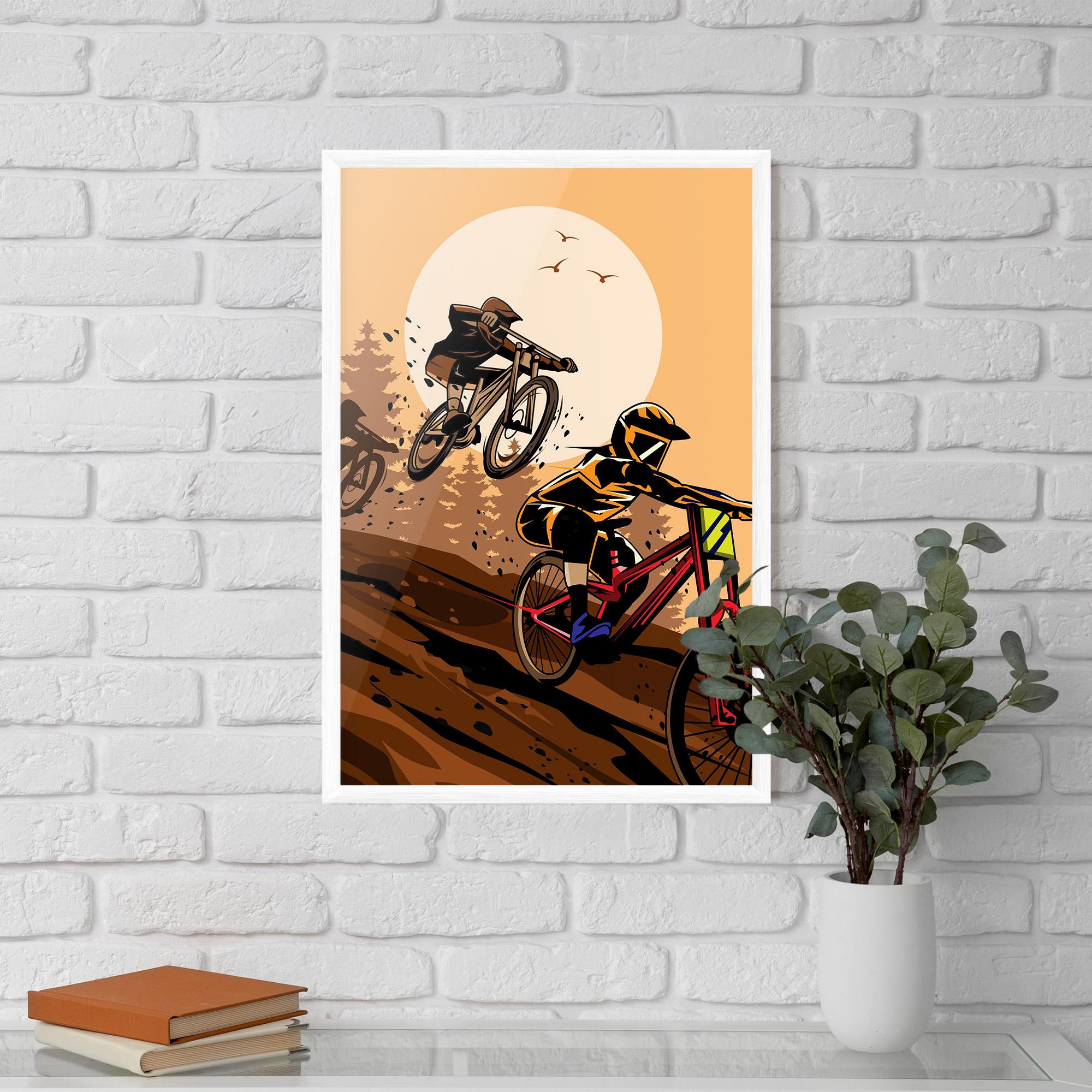Gerahmte Poster Downhill Bike mockup 5