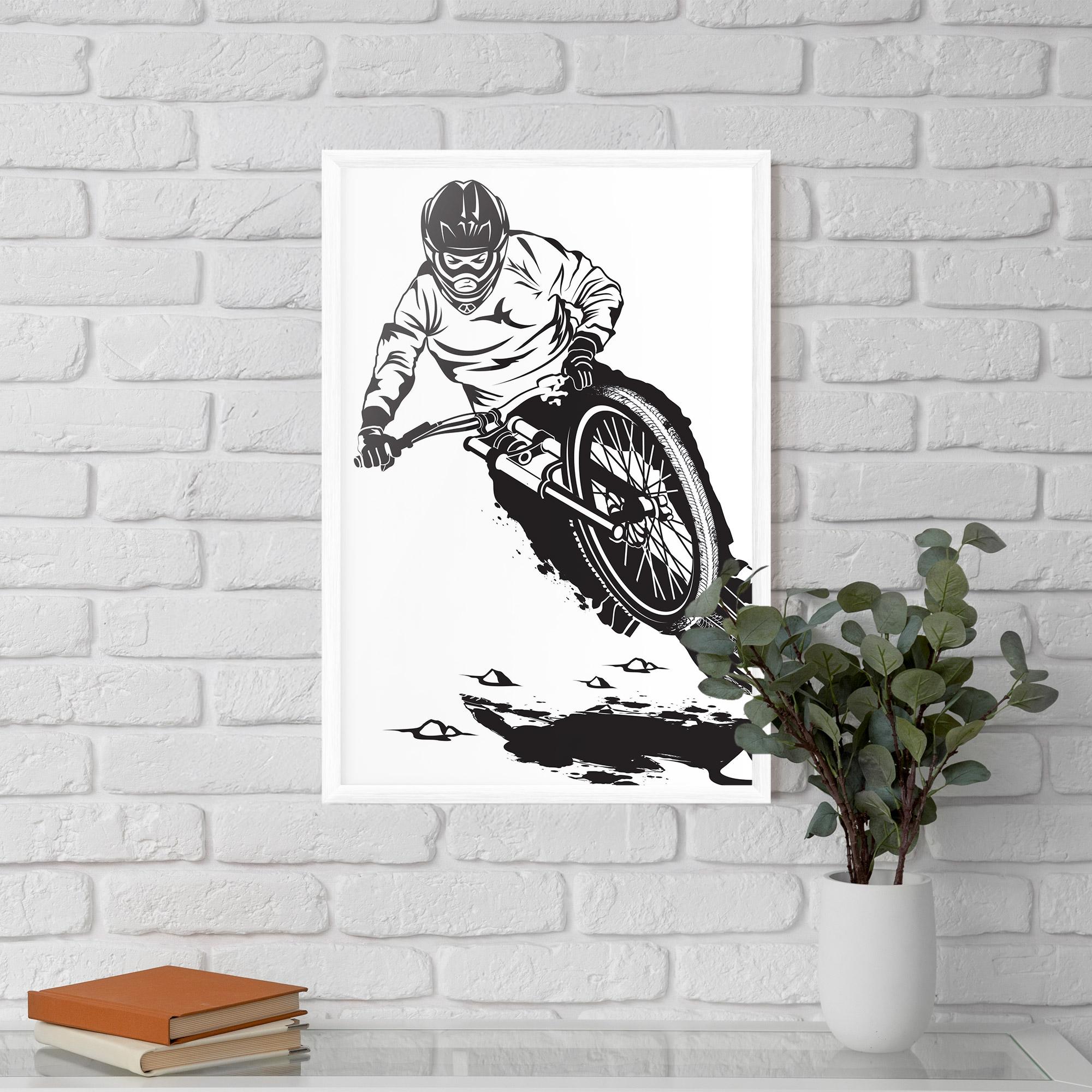 Gerahmte Poster Standing Downhill mockup 5