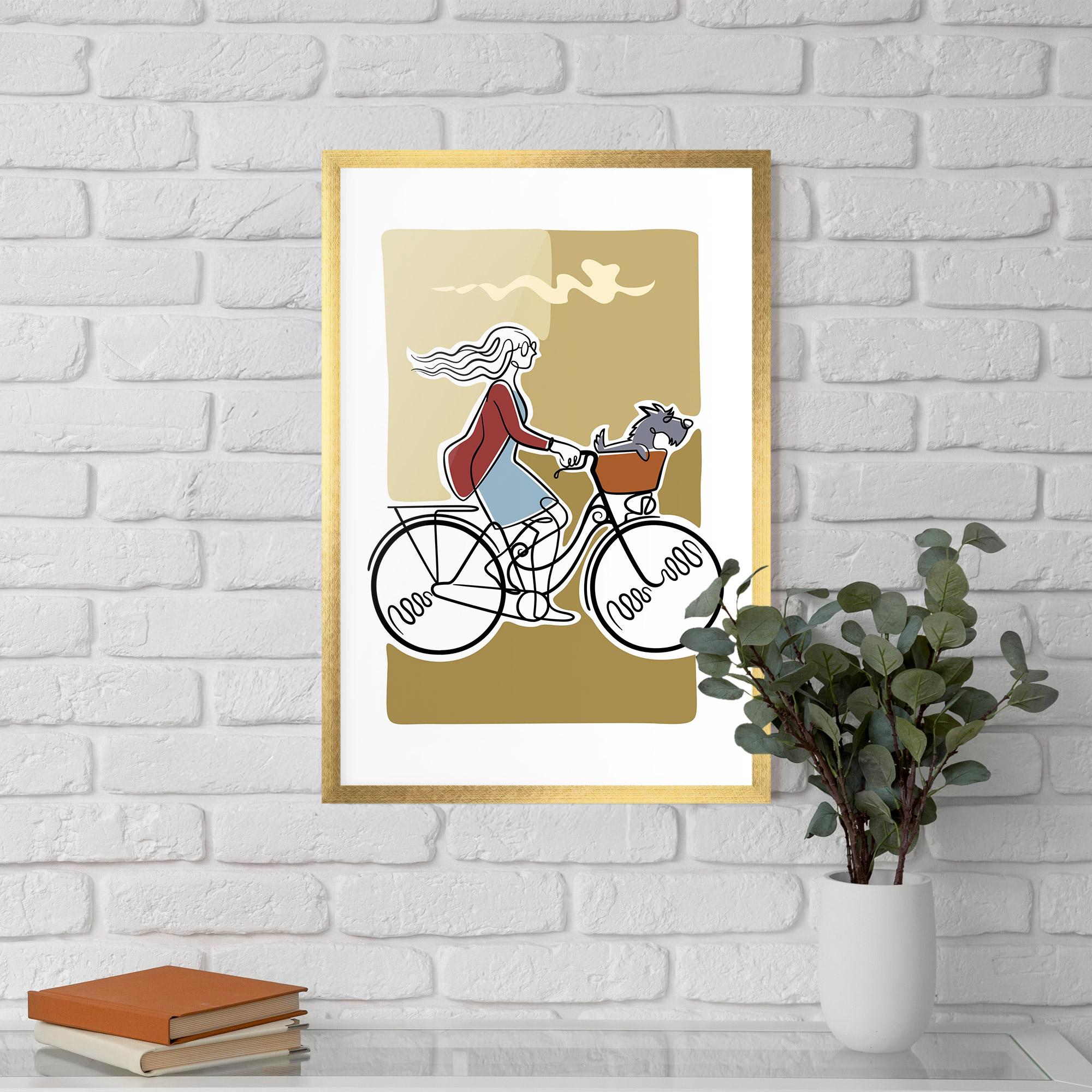 Gerahmte Poster Dog On Bike mockup 5