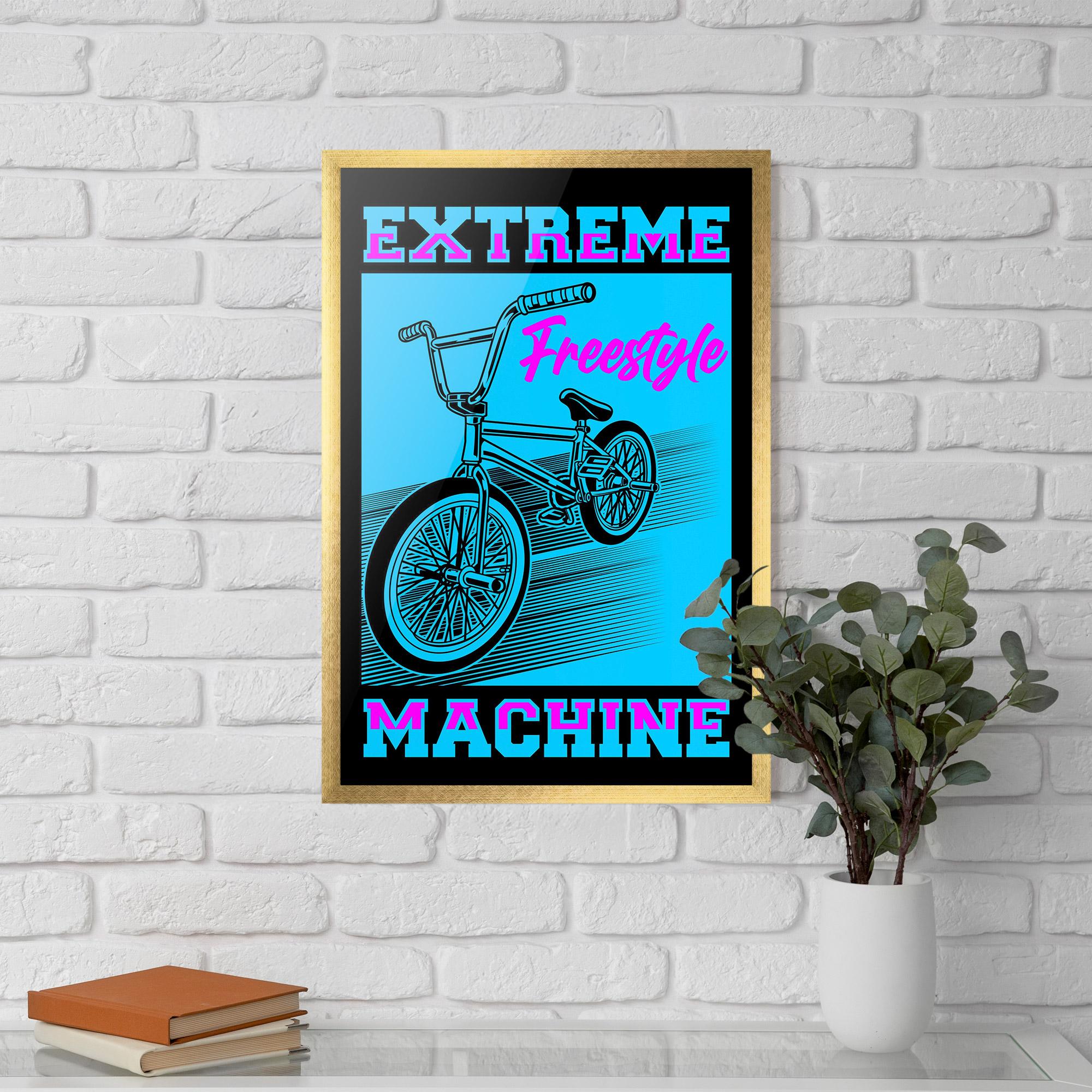 Gerahmte Poster Extreme Machine mockup 5