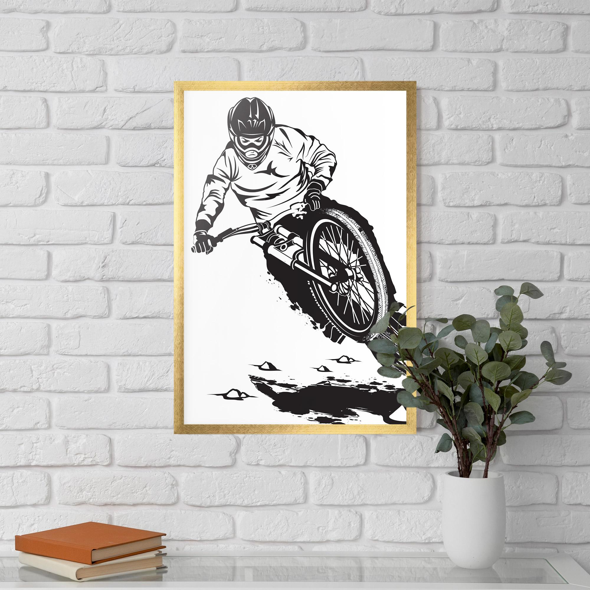 Gerahmte Poster Standing Downhill mockup 5