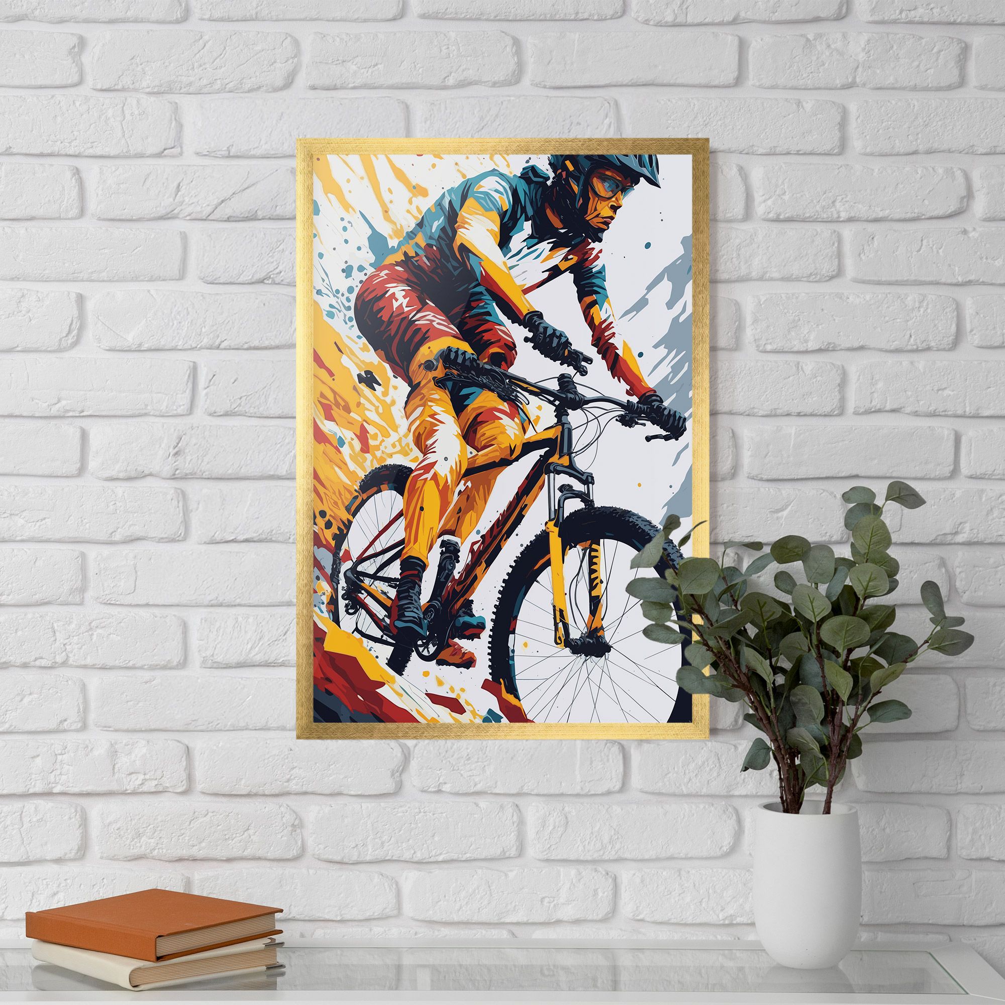 Yellow Bike Art mockup 5