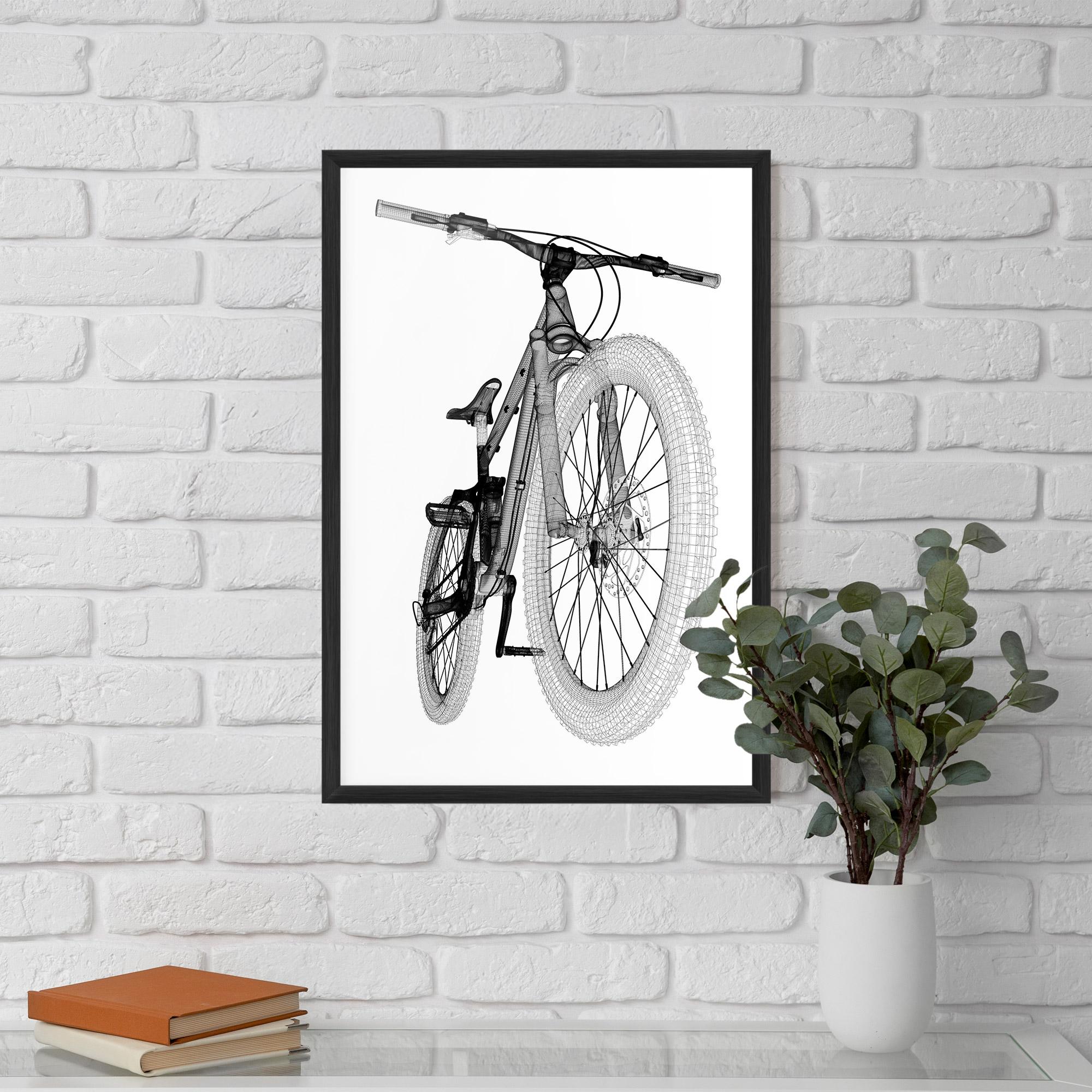 Gerahmte Poster Mountain Bicycle 3d Model mockup 5