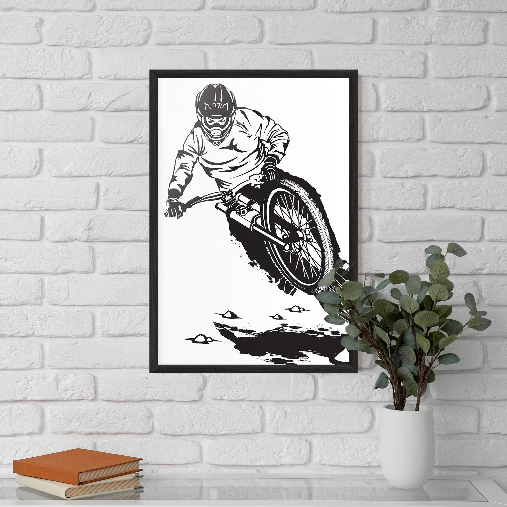 Gerahmte Poster Standing Downhill mockup 5