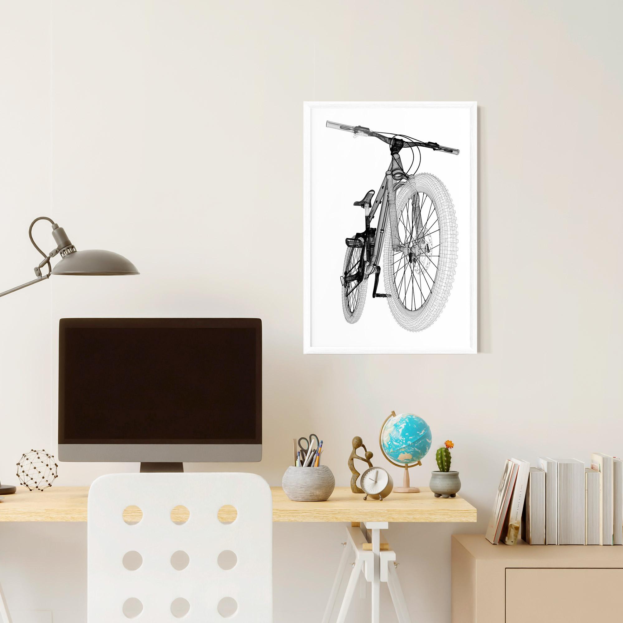 Gerahmte Poster Mountain Bicycle 3d Model mockup 6