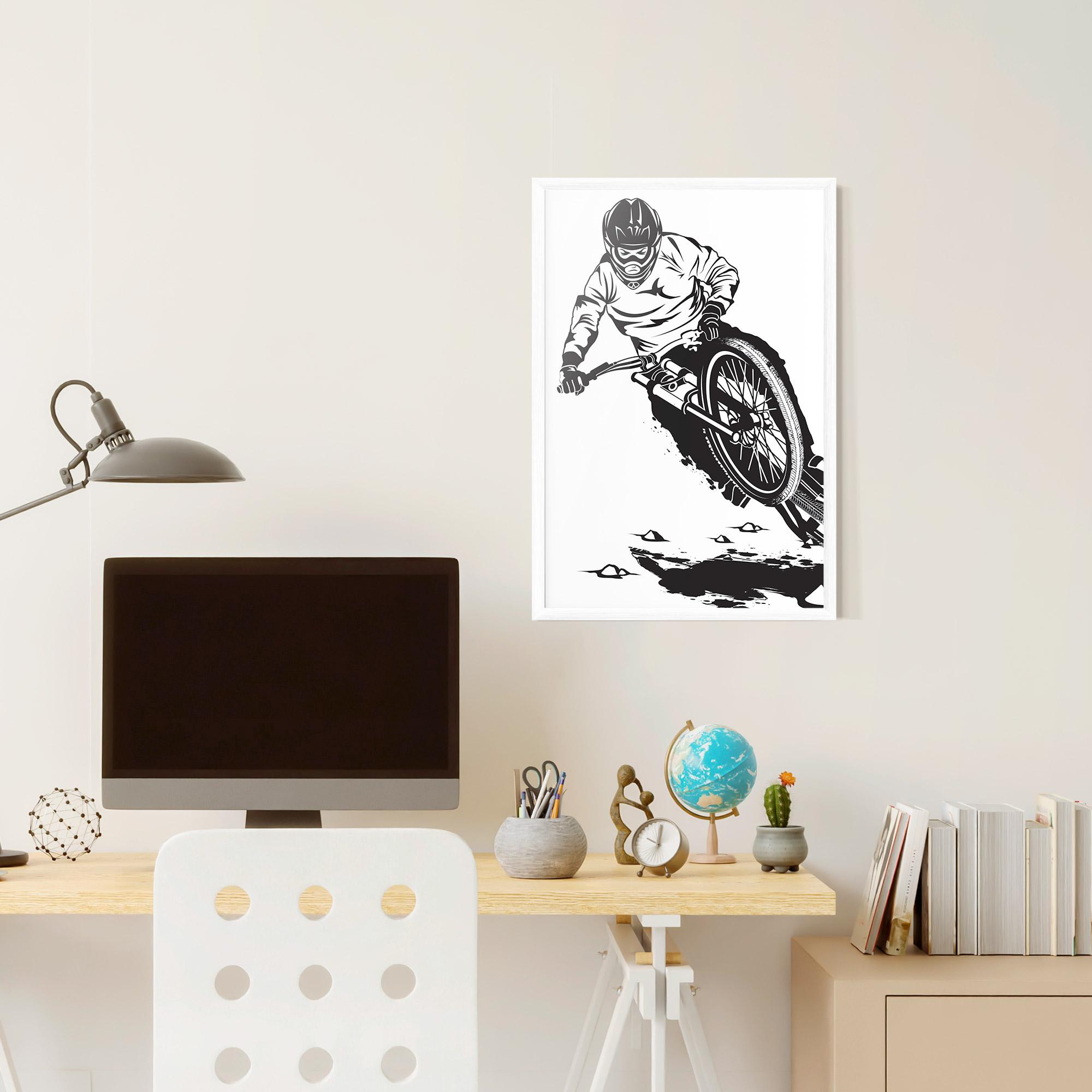 Gerahmte Poster Standing Downhill mockup 6