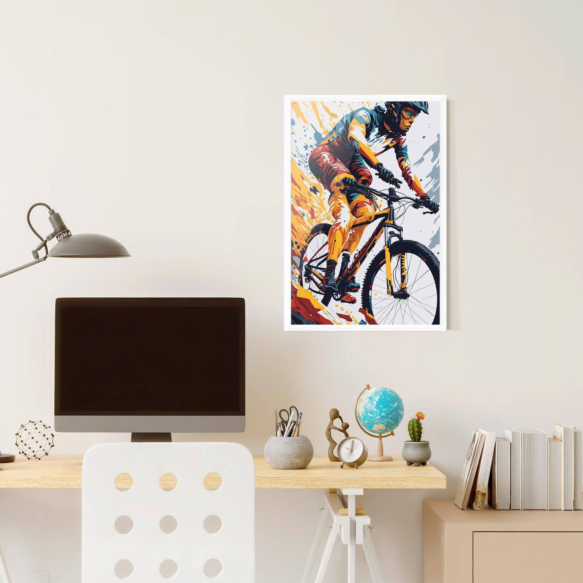 Gerahmte Poster Yellow Bike Art mockup 6