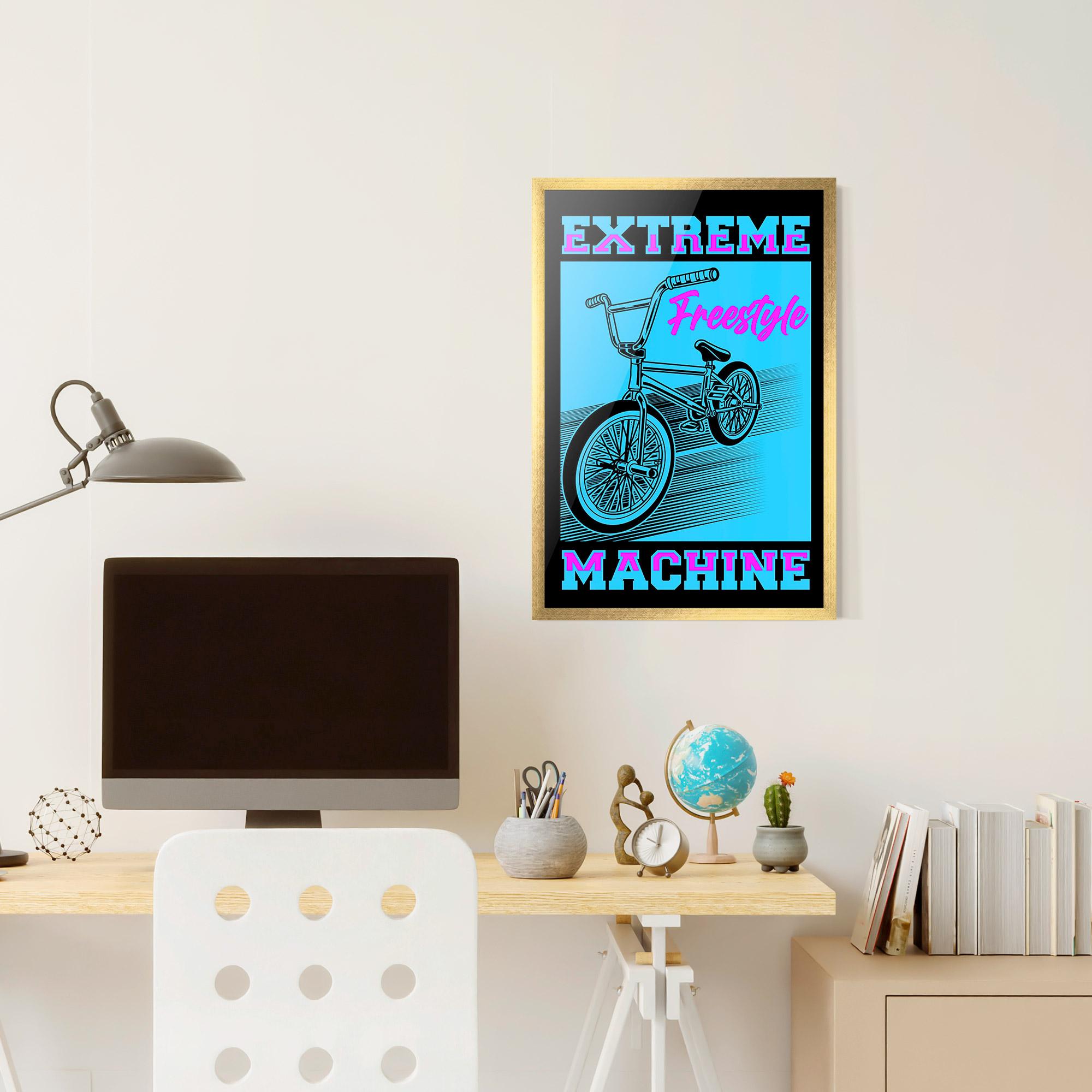 Gerahmte Poster Extreme Machine mockup 6