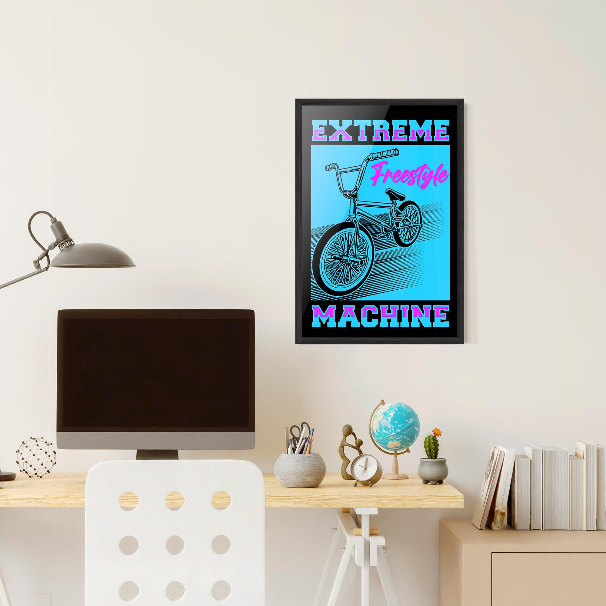 Gerahmte Poster Extreme Machine mockup 6