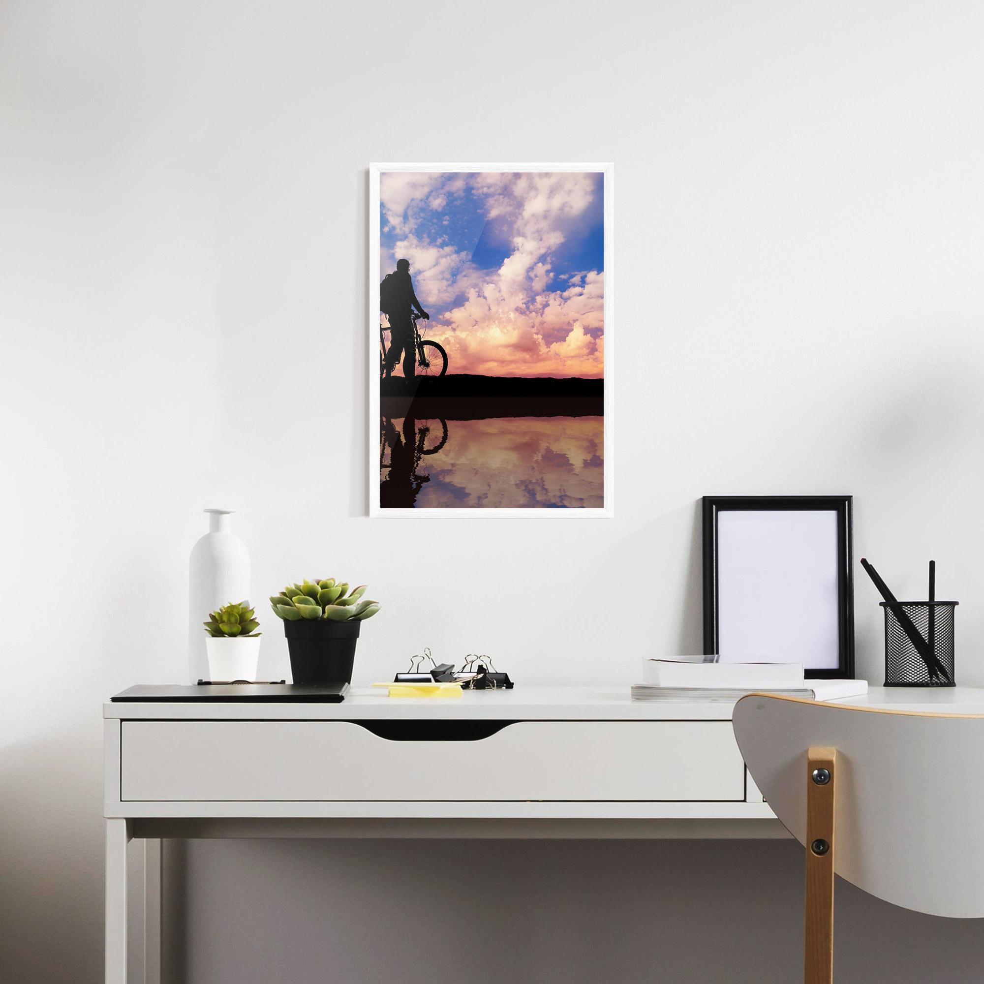 Gerahmte Poster Bike Sunset mockup 7