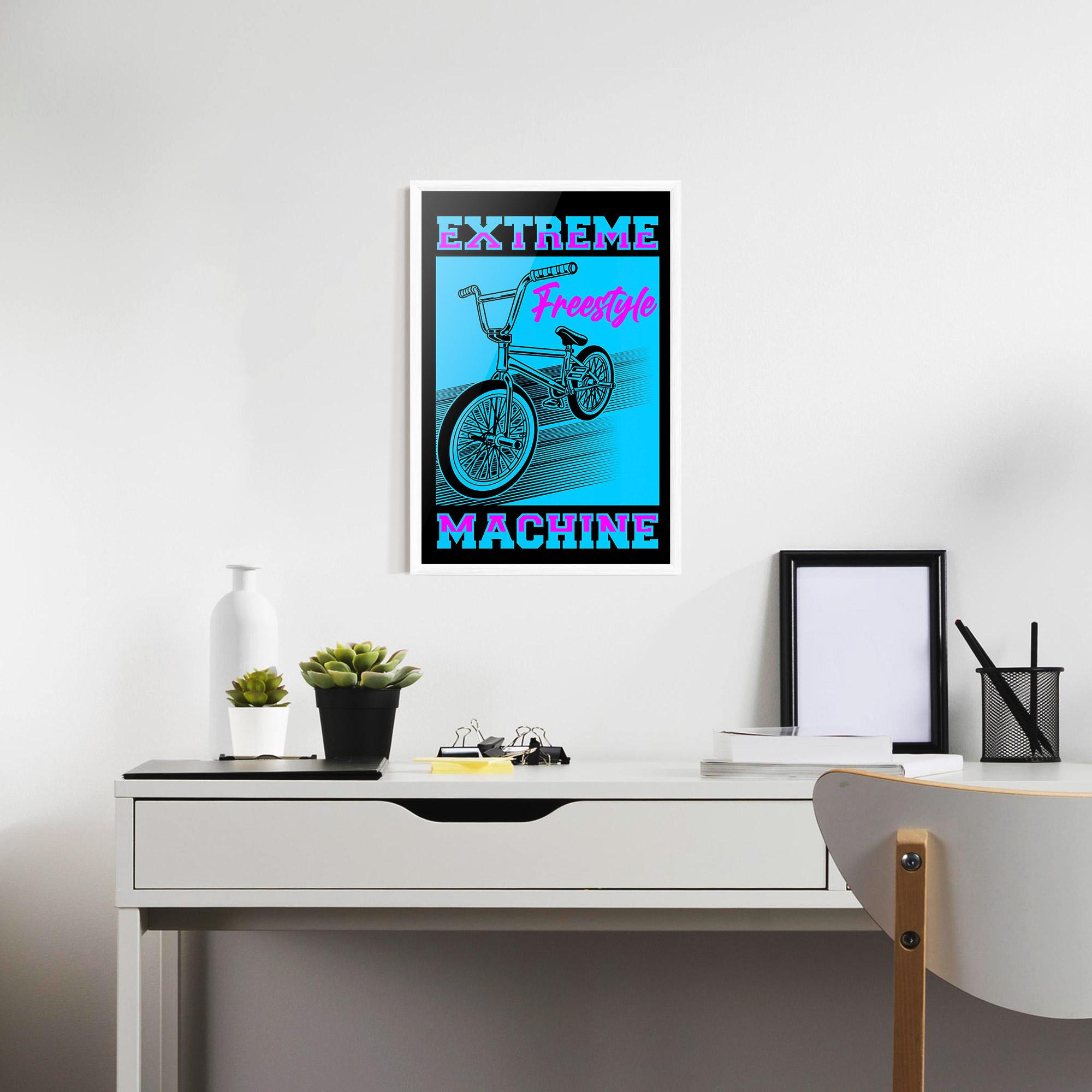 Gerahmte Poster Extreme Machine mockup 7