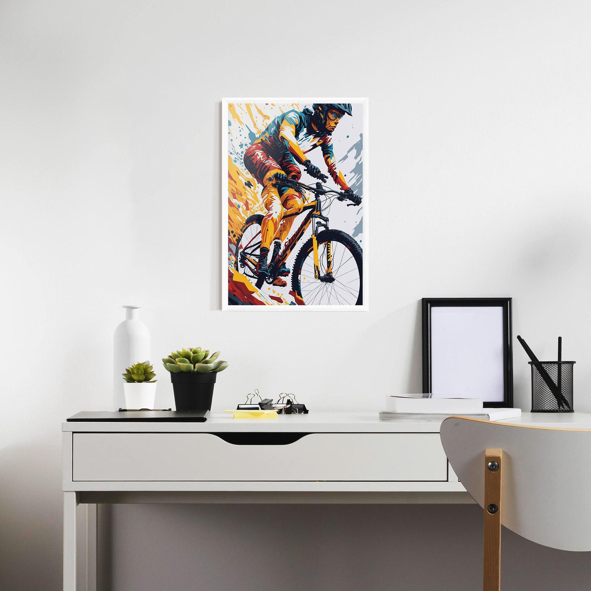 Gerahmte Poster Yellow Bike Art mockup 7