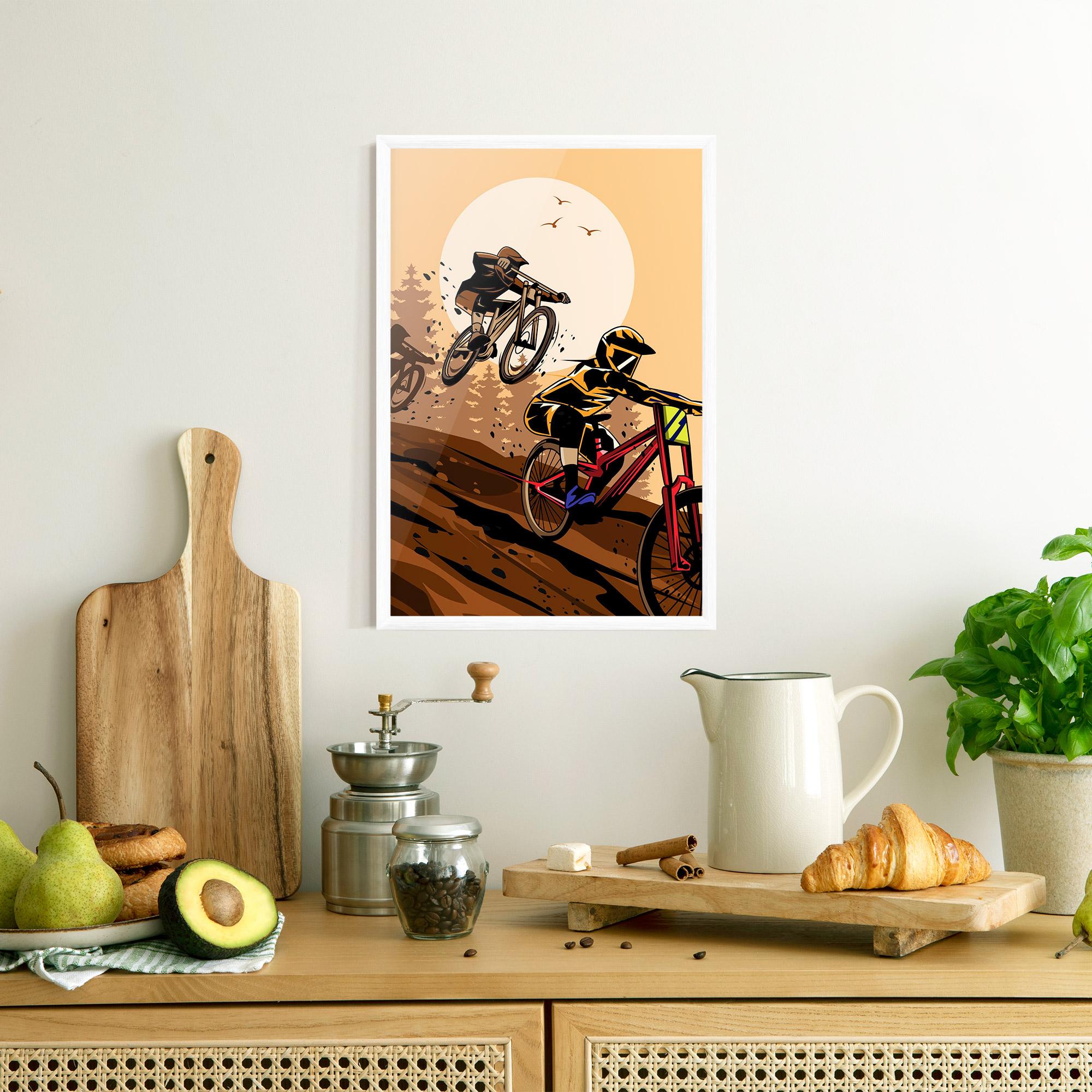 Gerahmte Poster Downhill Bike mockup 8