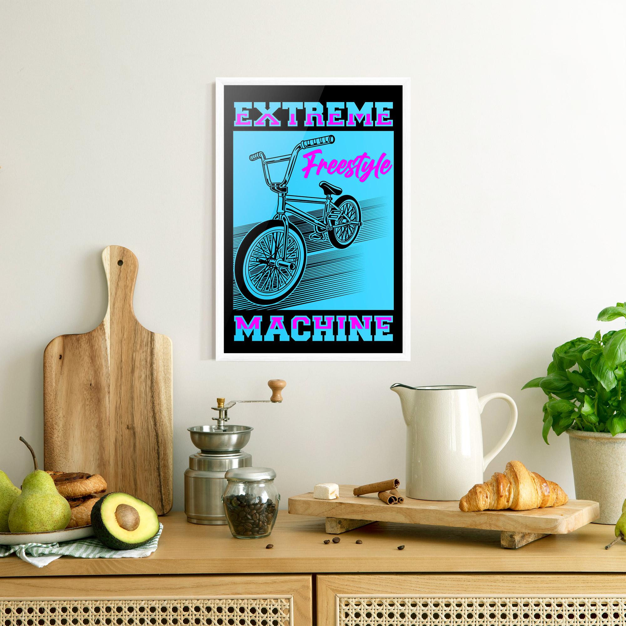 Gerahmte Poster Extreme Machine mockup 8
