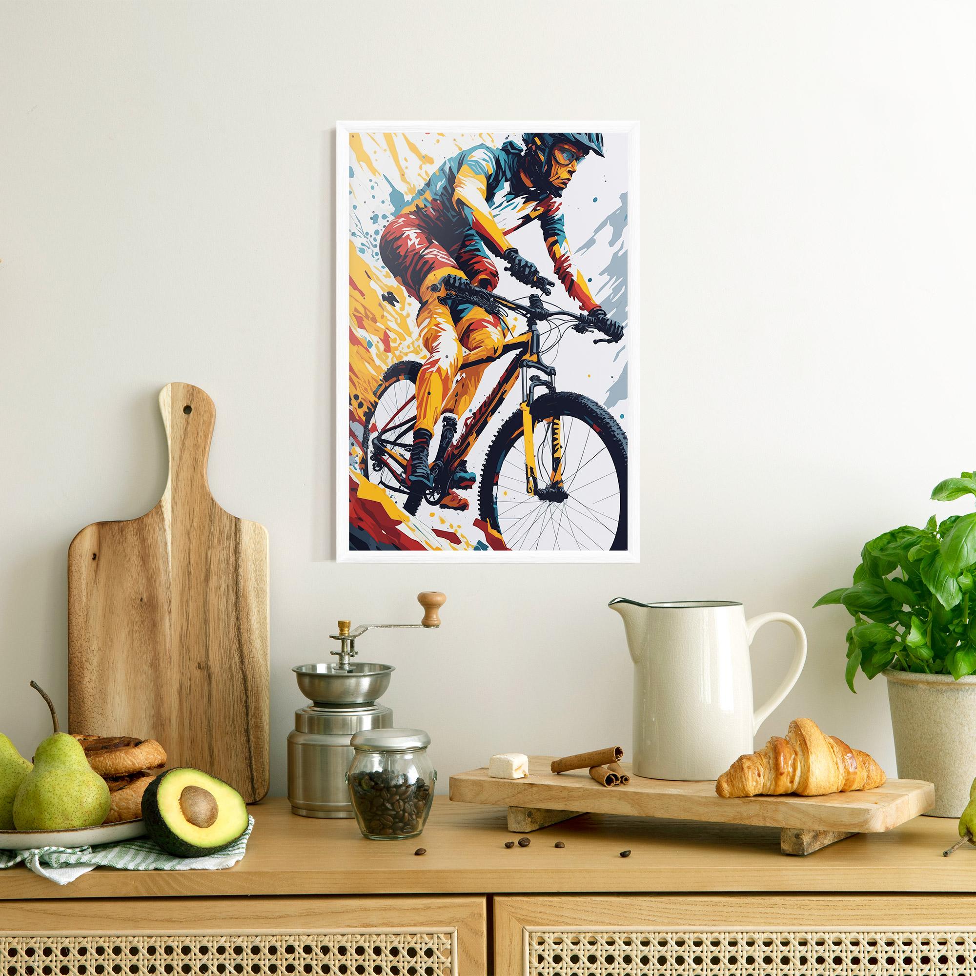 Gerahmte Poster Yellow Bike Art mockup 8