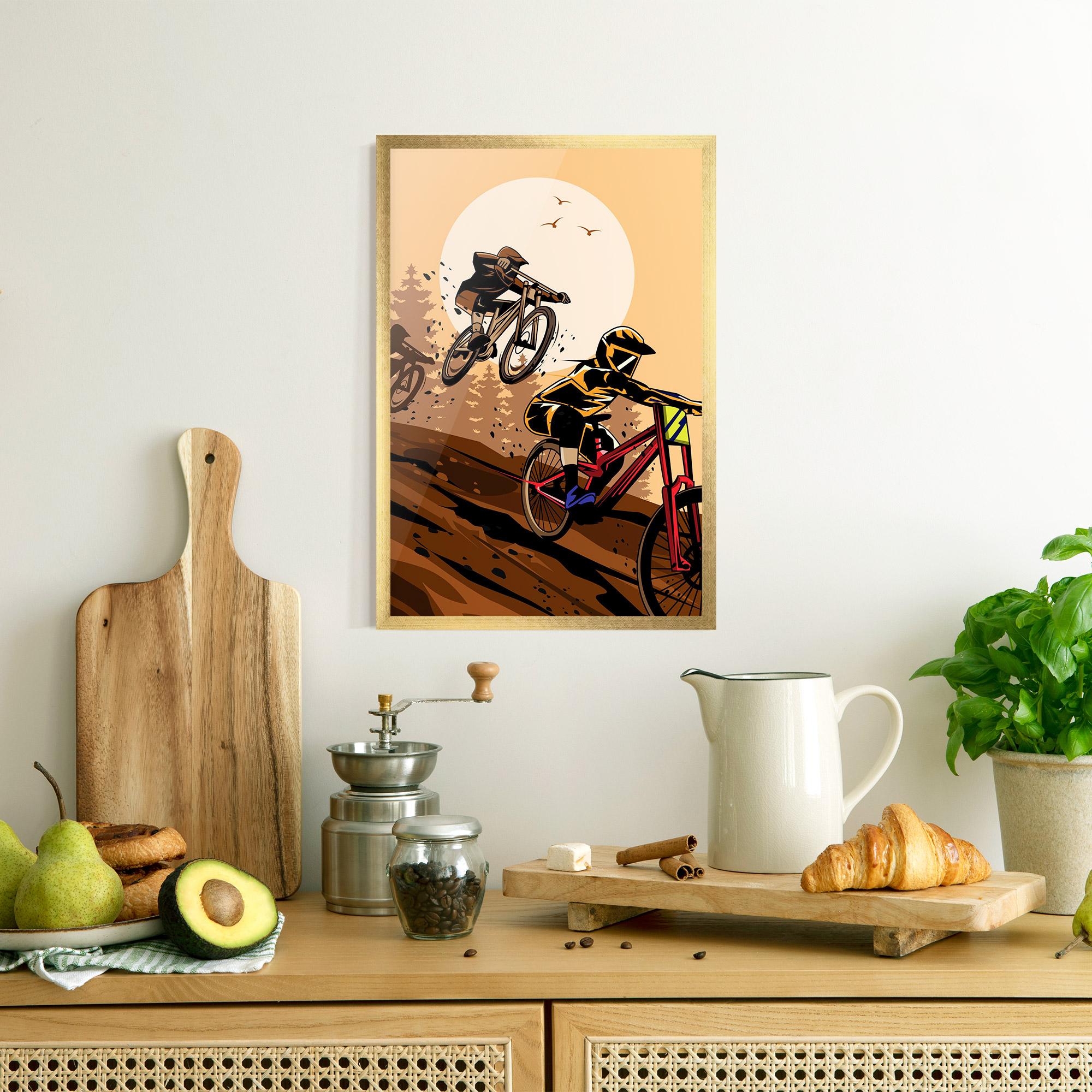 Gerahmte Poster Downhill Bike mockup 8