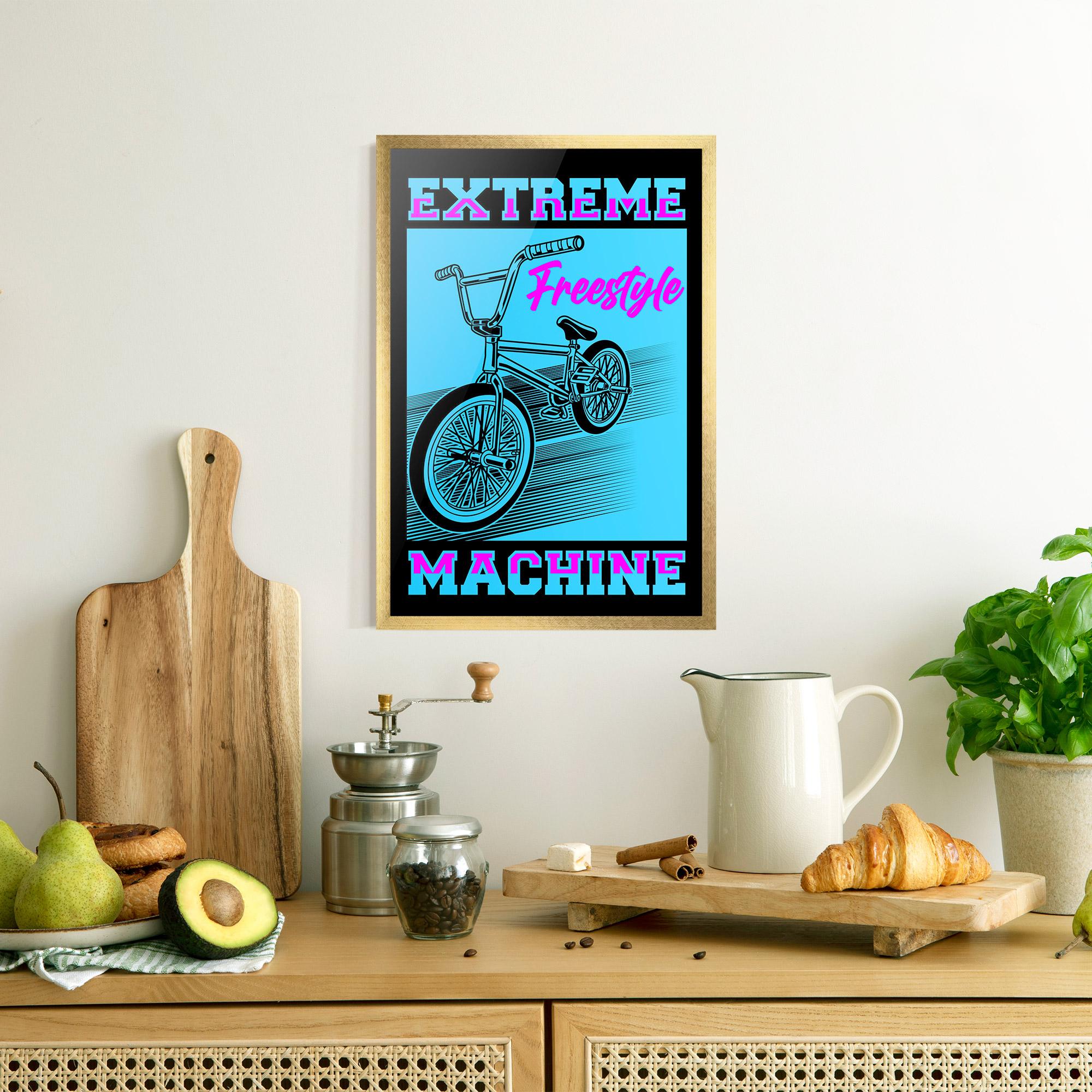 Gerahmte Poster Extreme Machine mockup 8