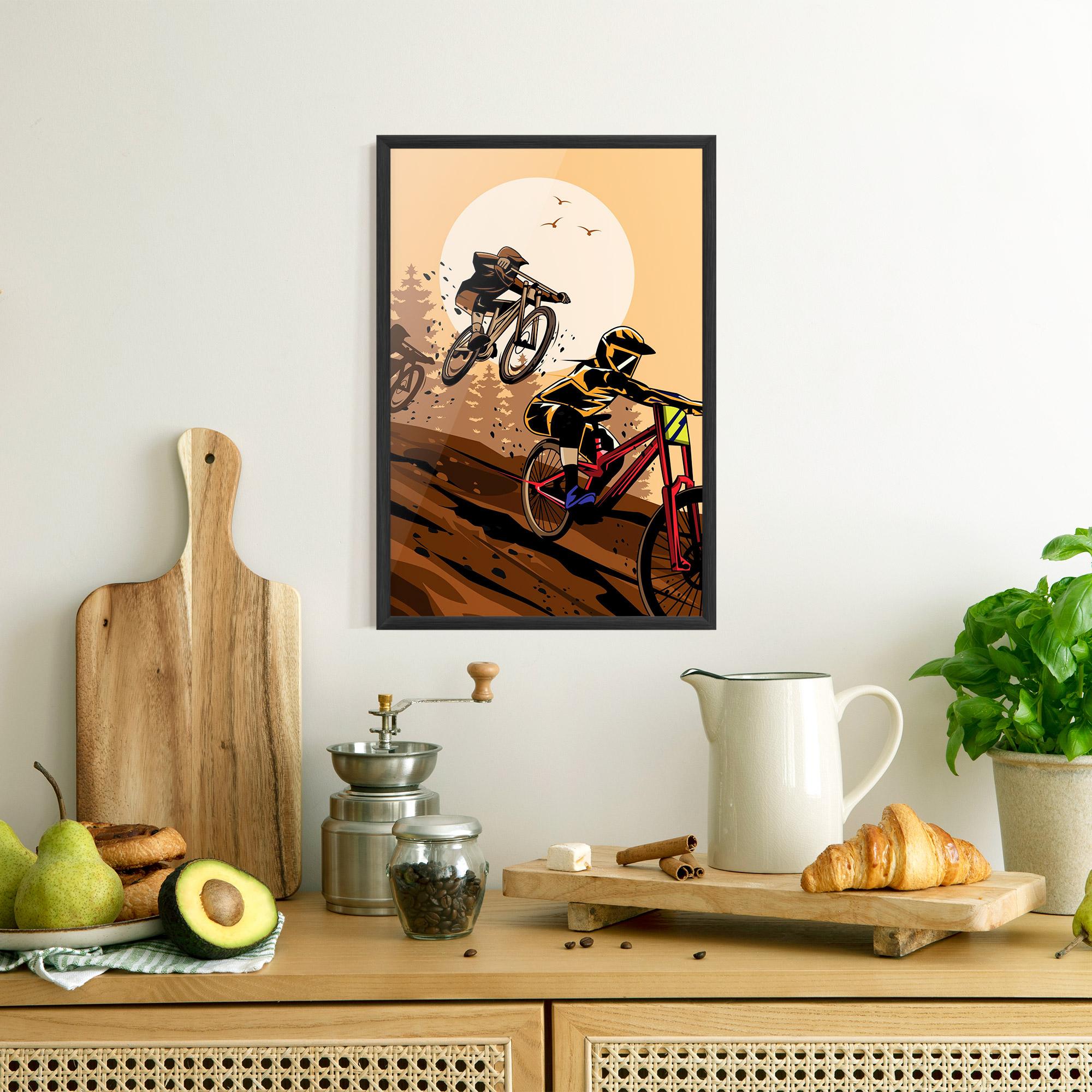 Gerahmte Poster Downhill Bike mockup 8