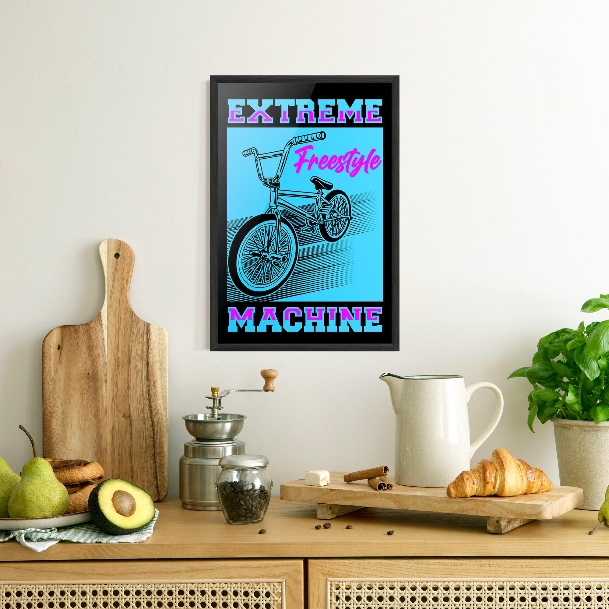 Gerahmte Poster Extreme Machine mockup 8