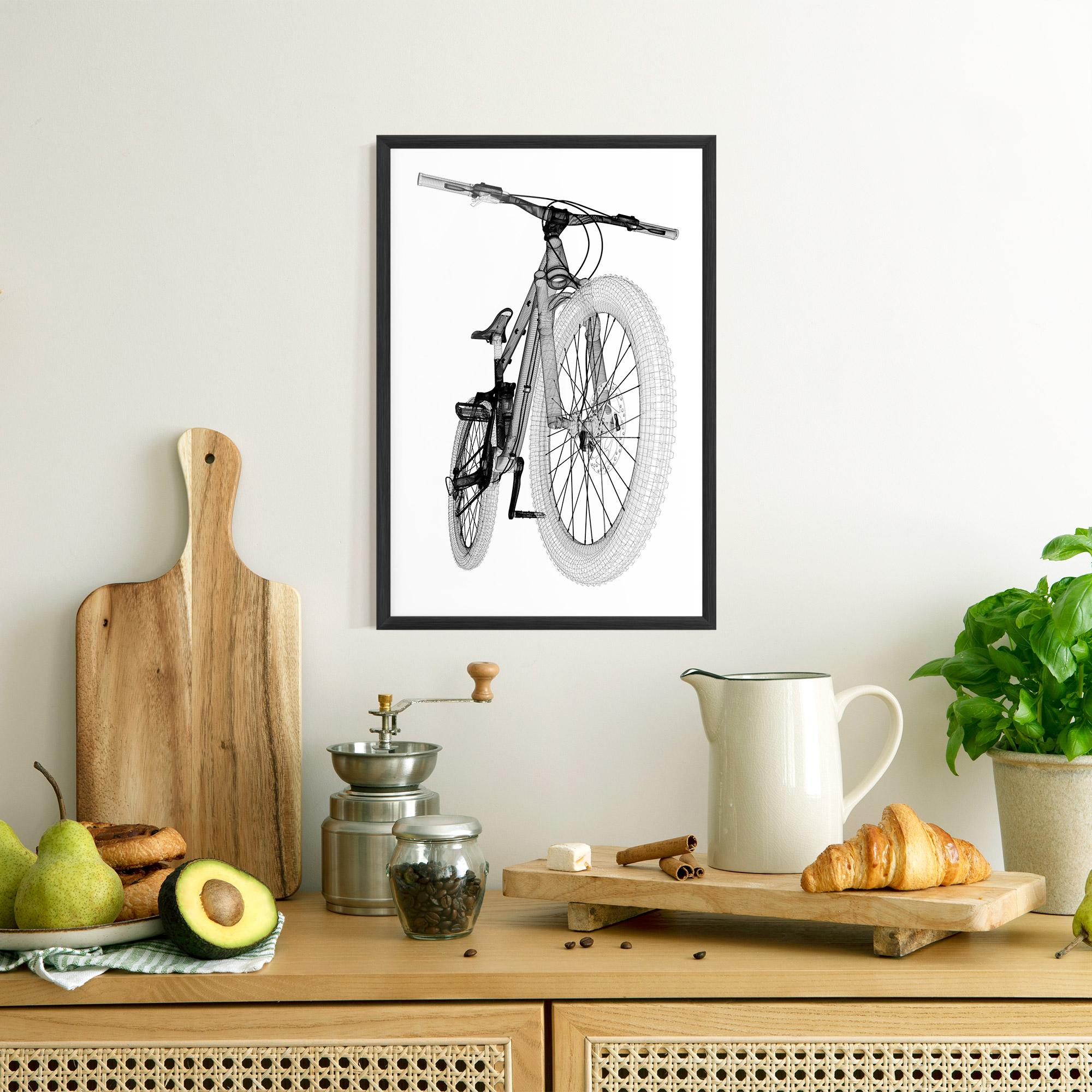 Gerahmte Poster Mountain Bicycle 3d Model mockup 8