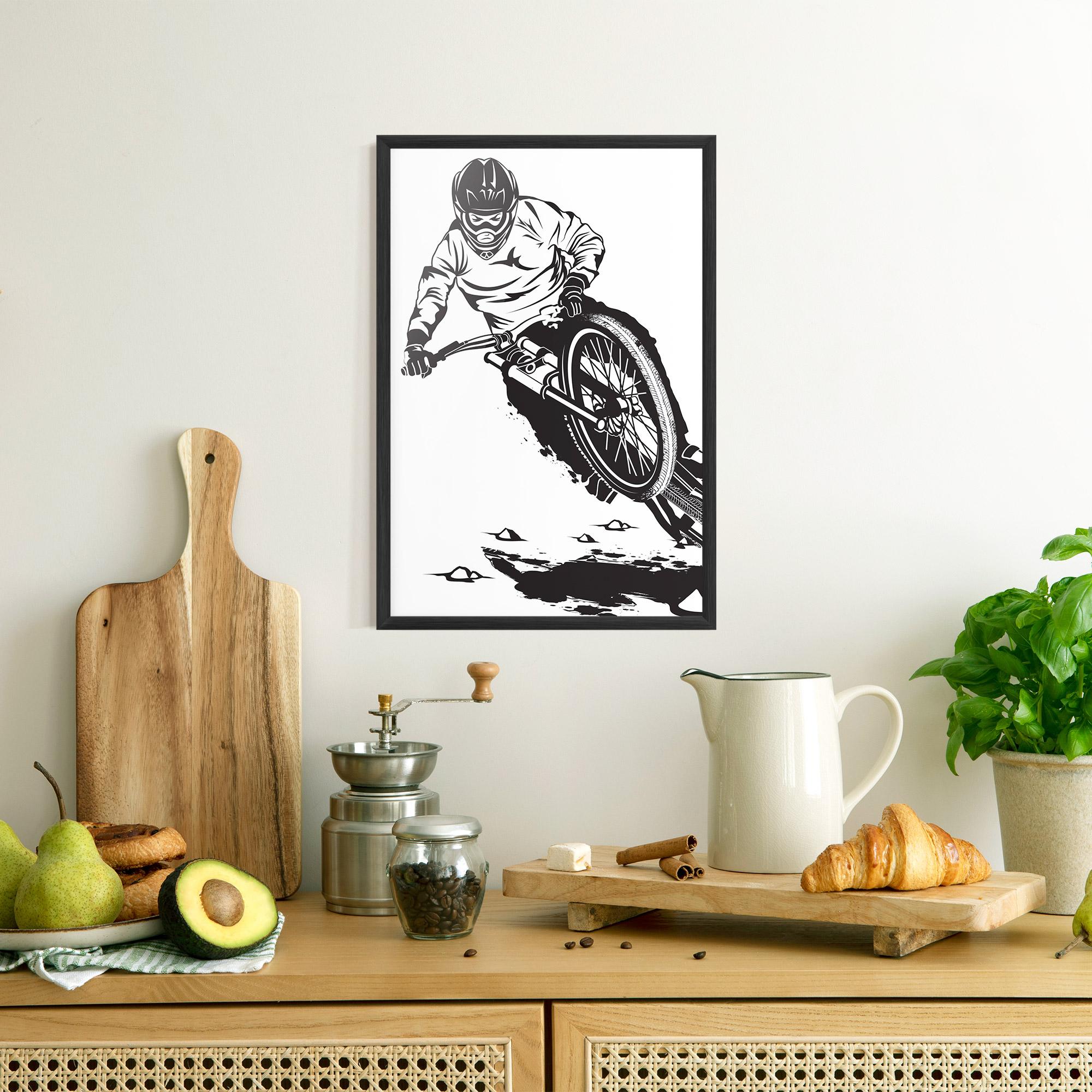 Gerahmte Poster Standing Downhill mockup 8