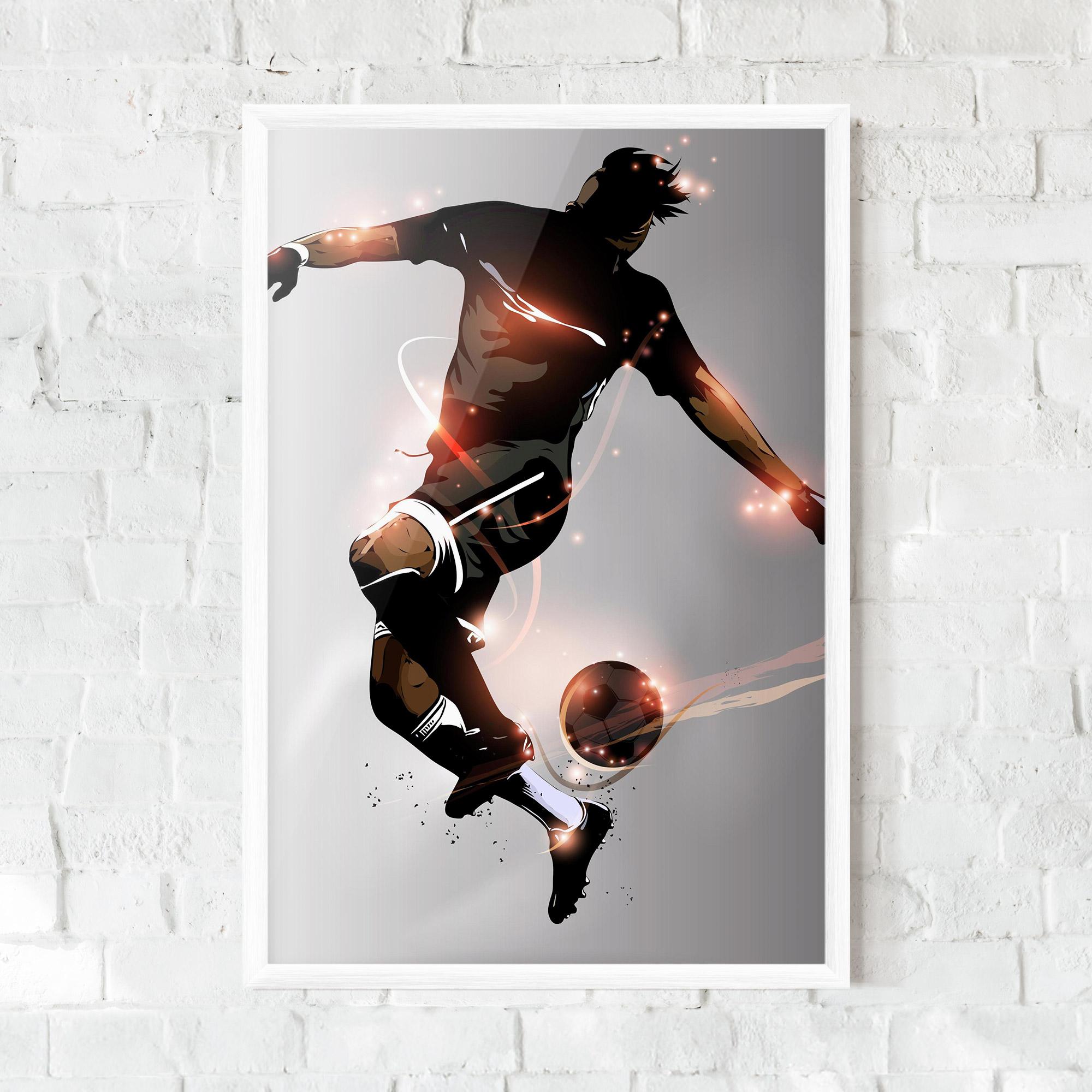 Gerahmte Poster Football Jump mockup 0