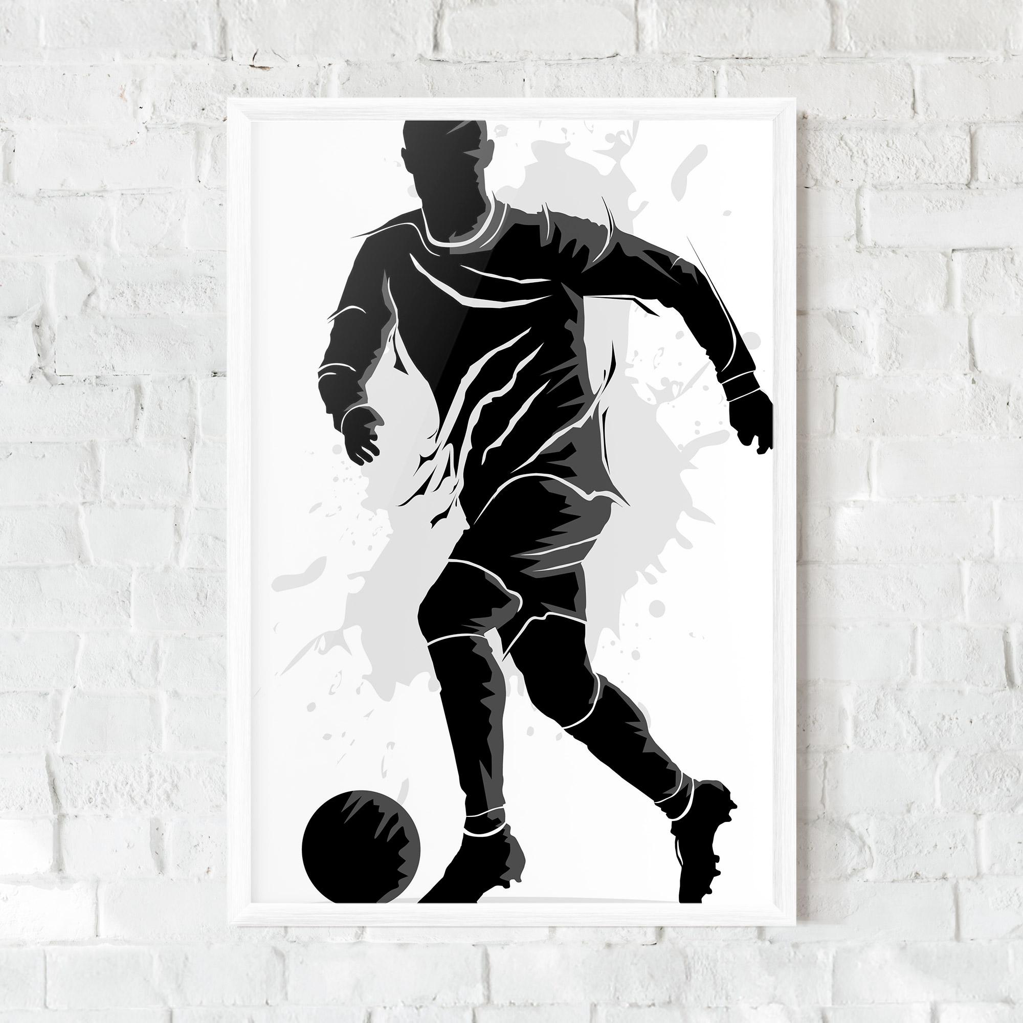 Gerahmte Poster Football Shadow mockup 0