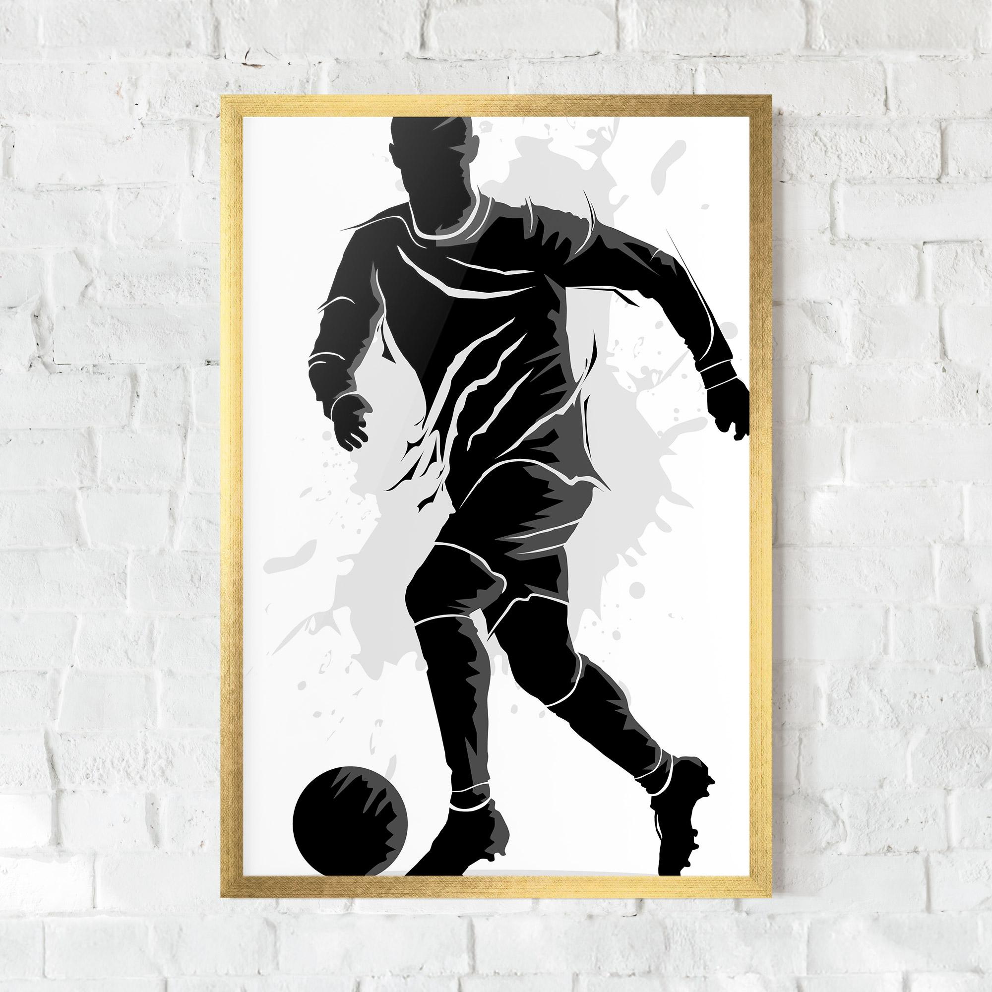 Gerahmte Poster Football Shadow mockup 0