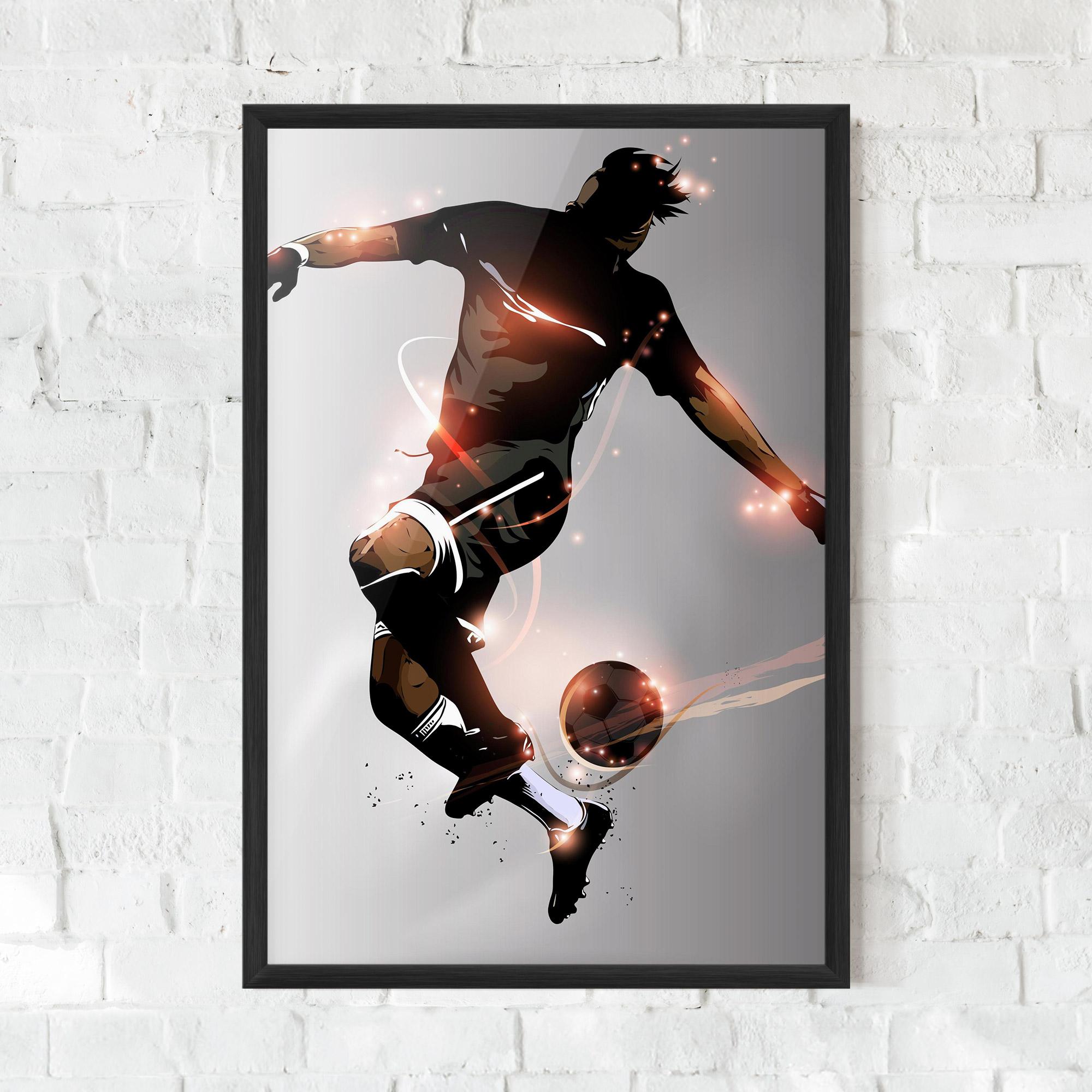 Gerahmte Poster Football Jump mockup 0