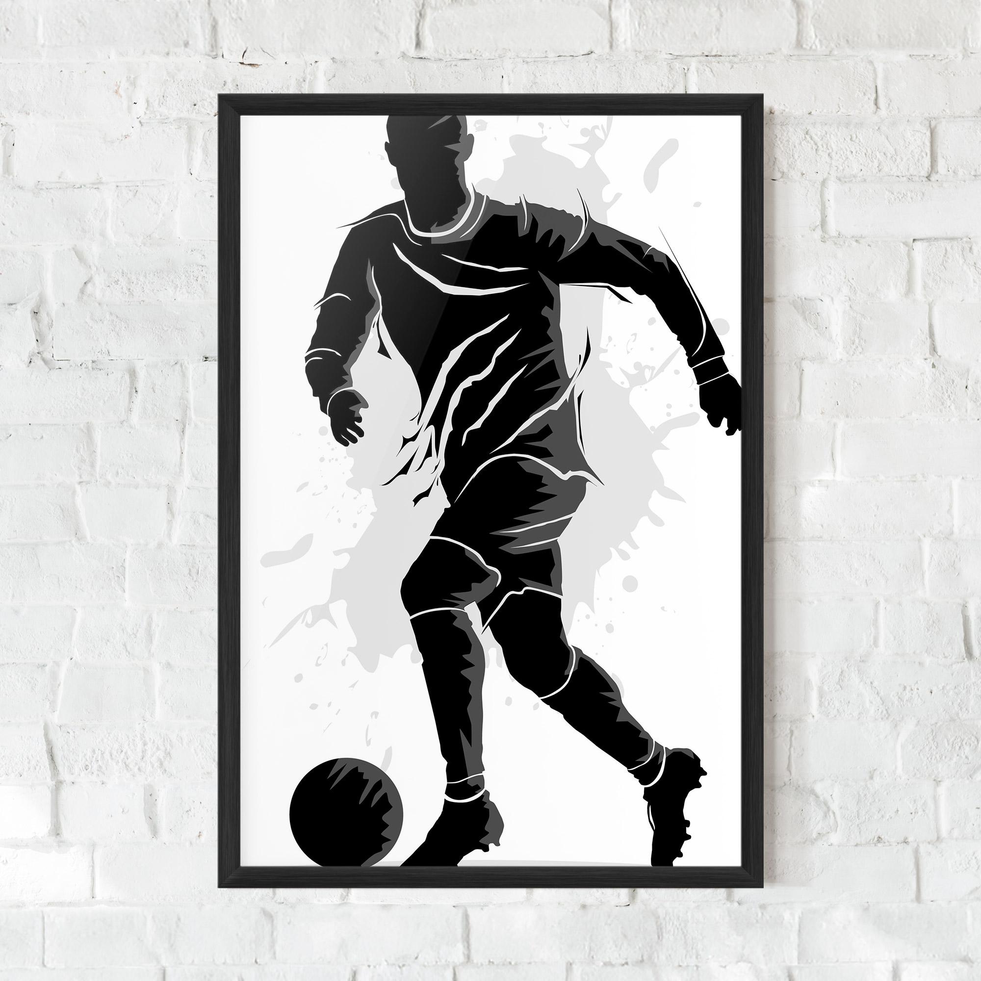 Gerahmte Poster Football Shadow mockup 0