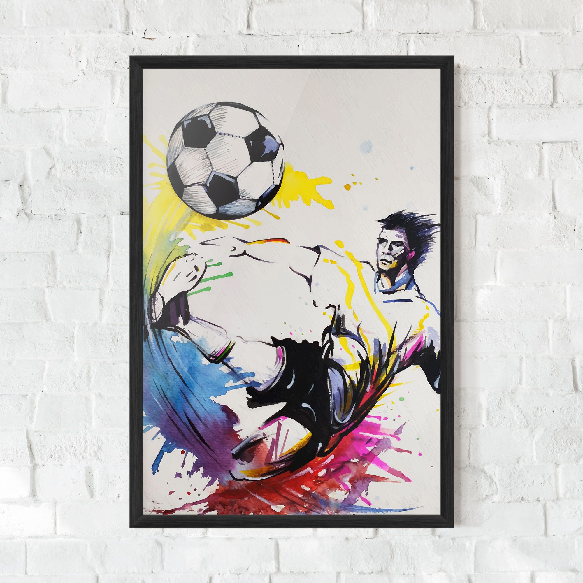 Yellow Art Football mockup 0