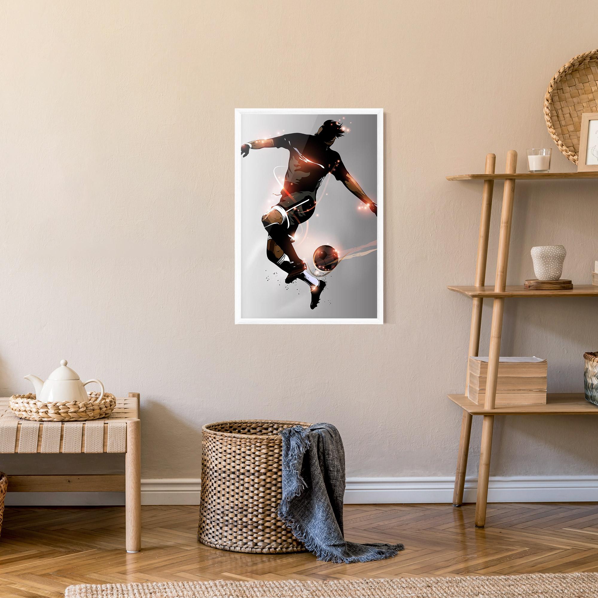 Gerahmte Poster Football Jump mockup 9