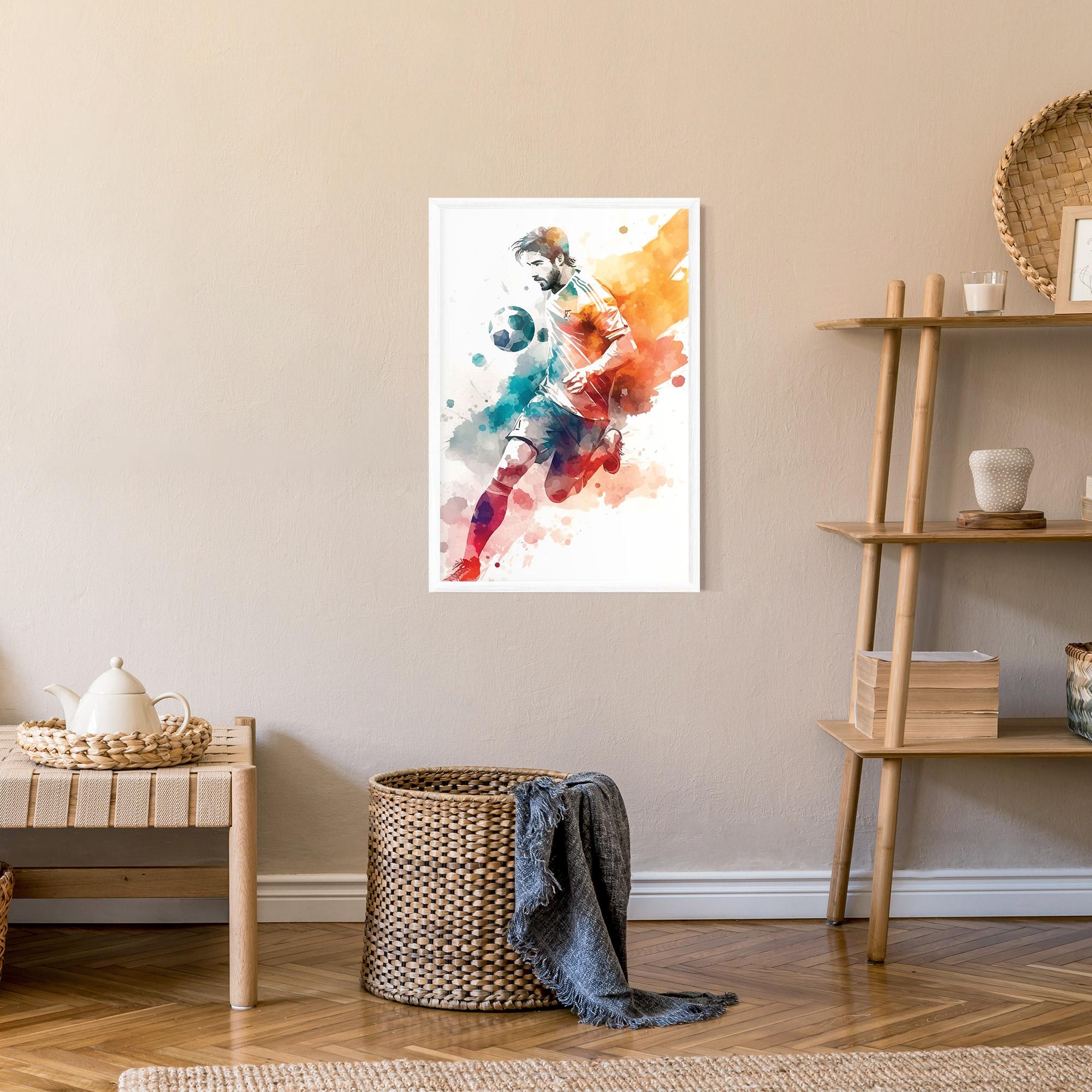 Gerahmte Poster Football Watercolor mockup 9