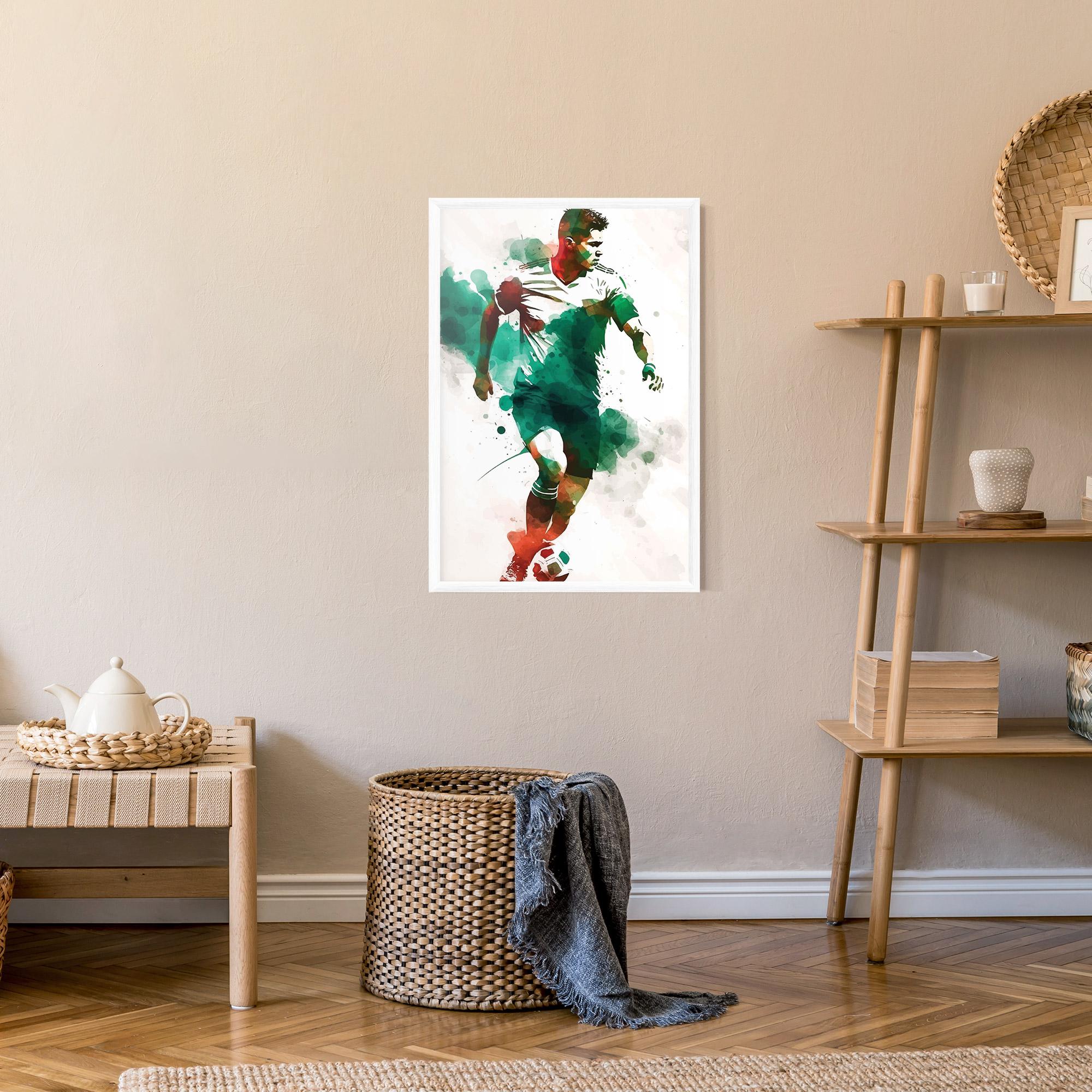 Gerahmte Poster Green Football mockup 9