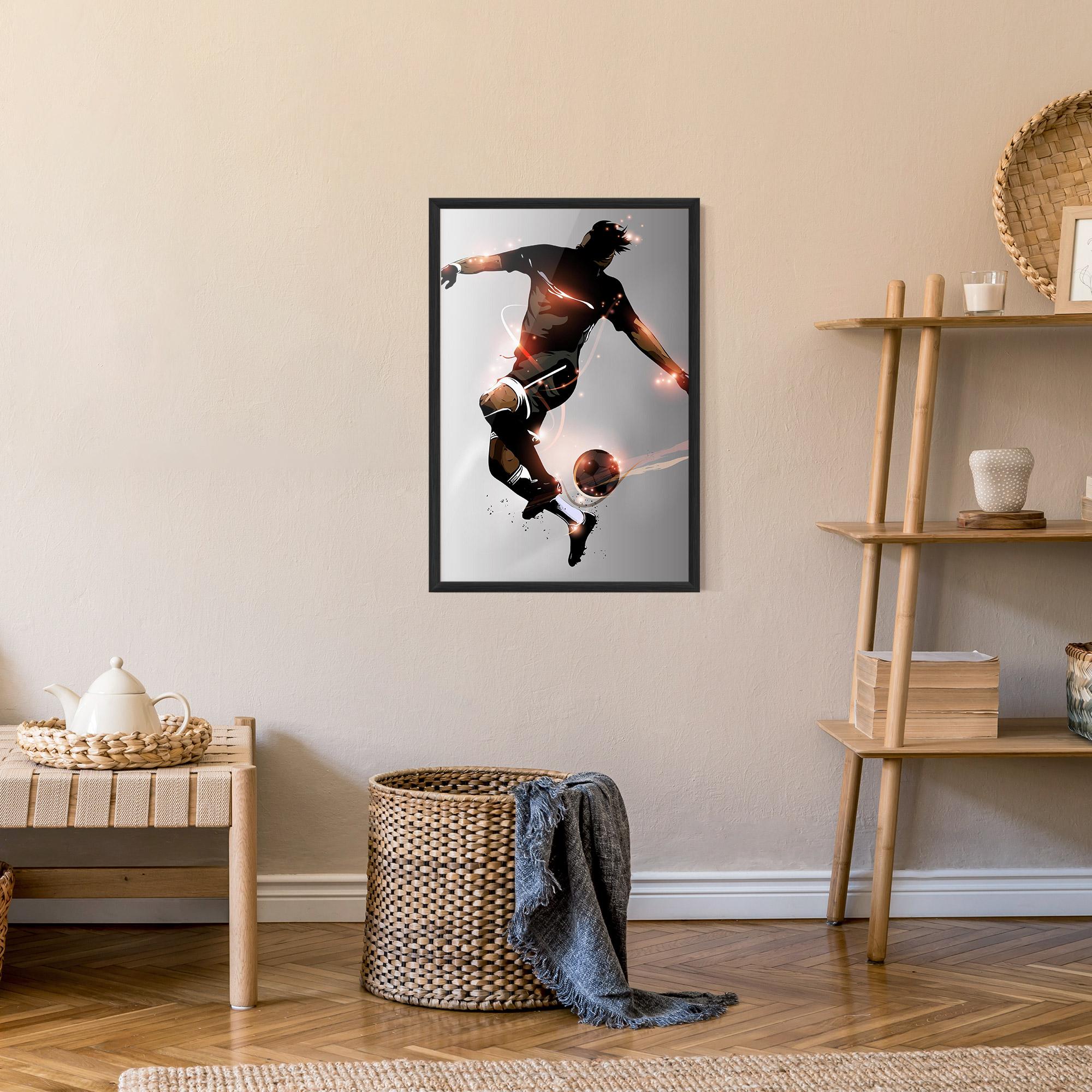 Gerahmte Poster Football Jump mockup 9
