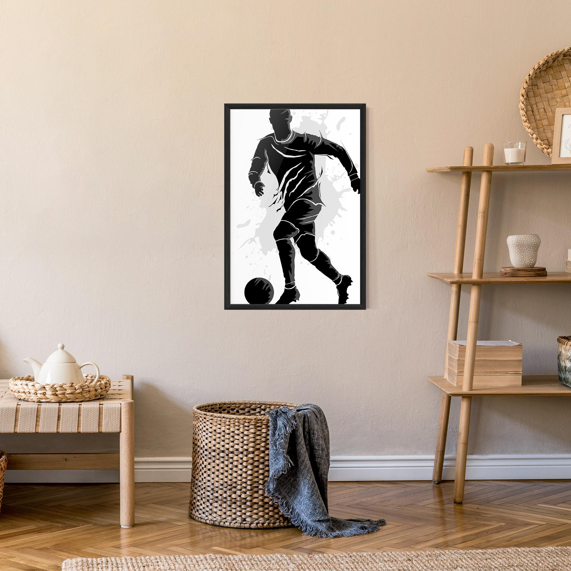 Gerahmte Poster Football Shadow mockup 9
