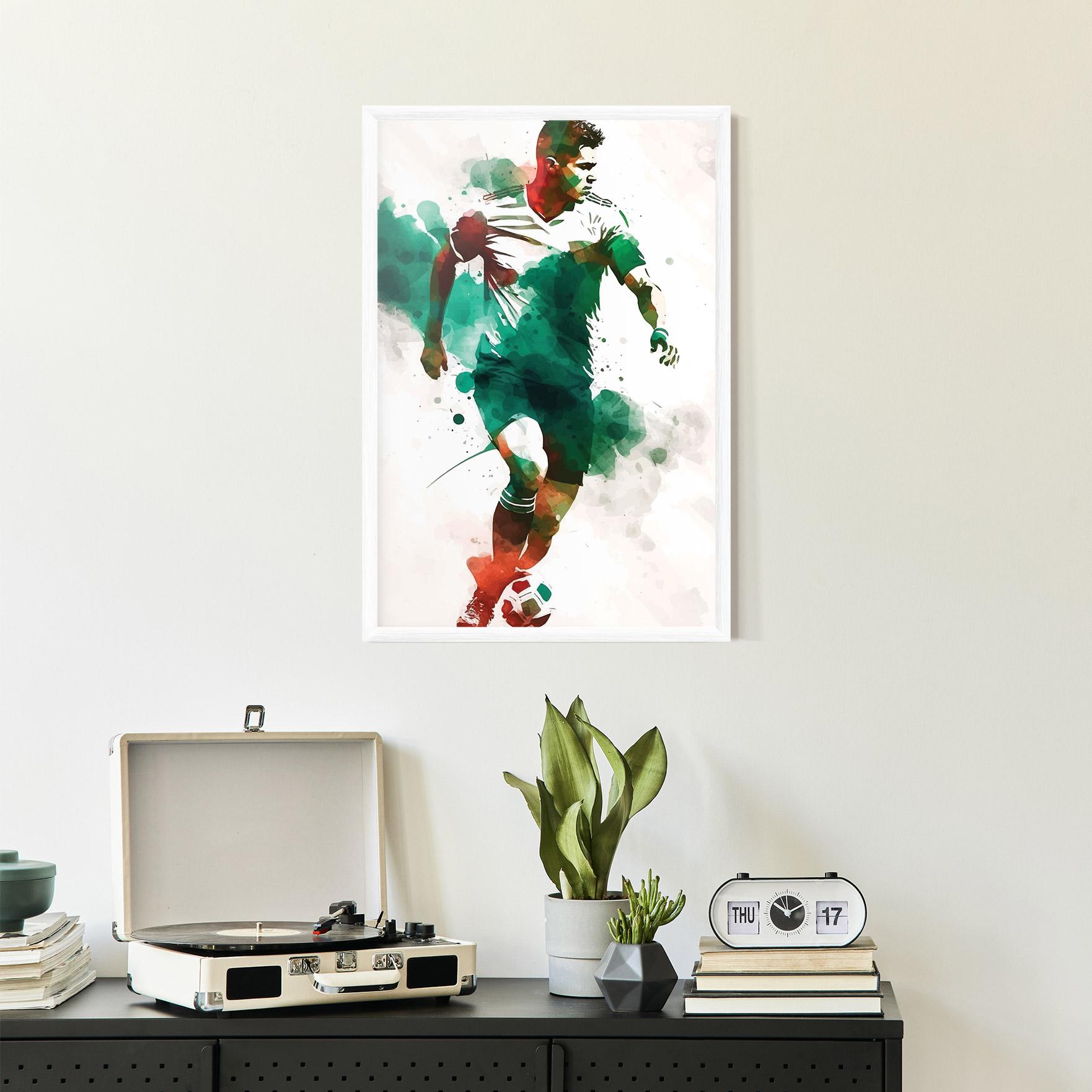 Gerahmte Poster Green Football mockup 2