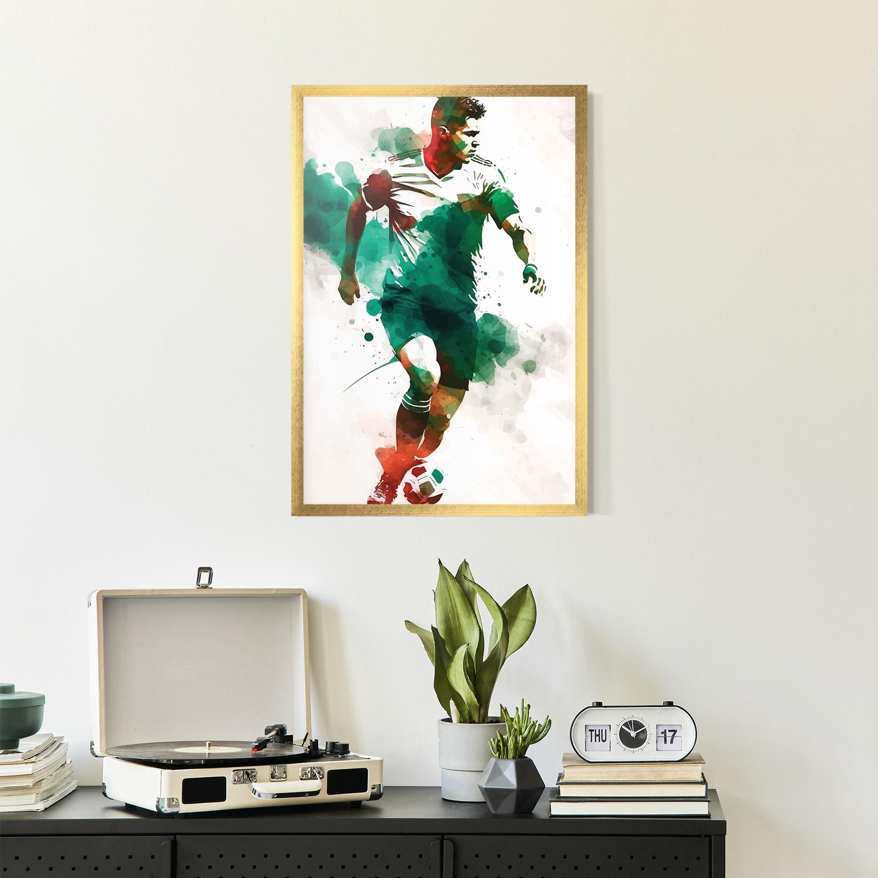 Gerahmte Poster Green Football mockup 2